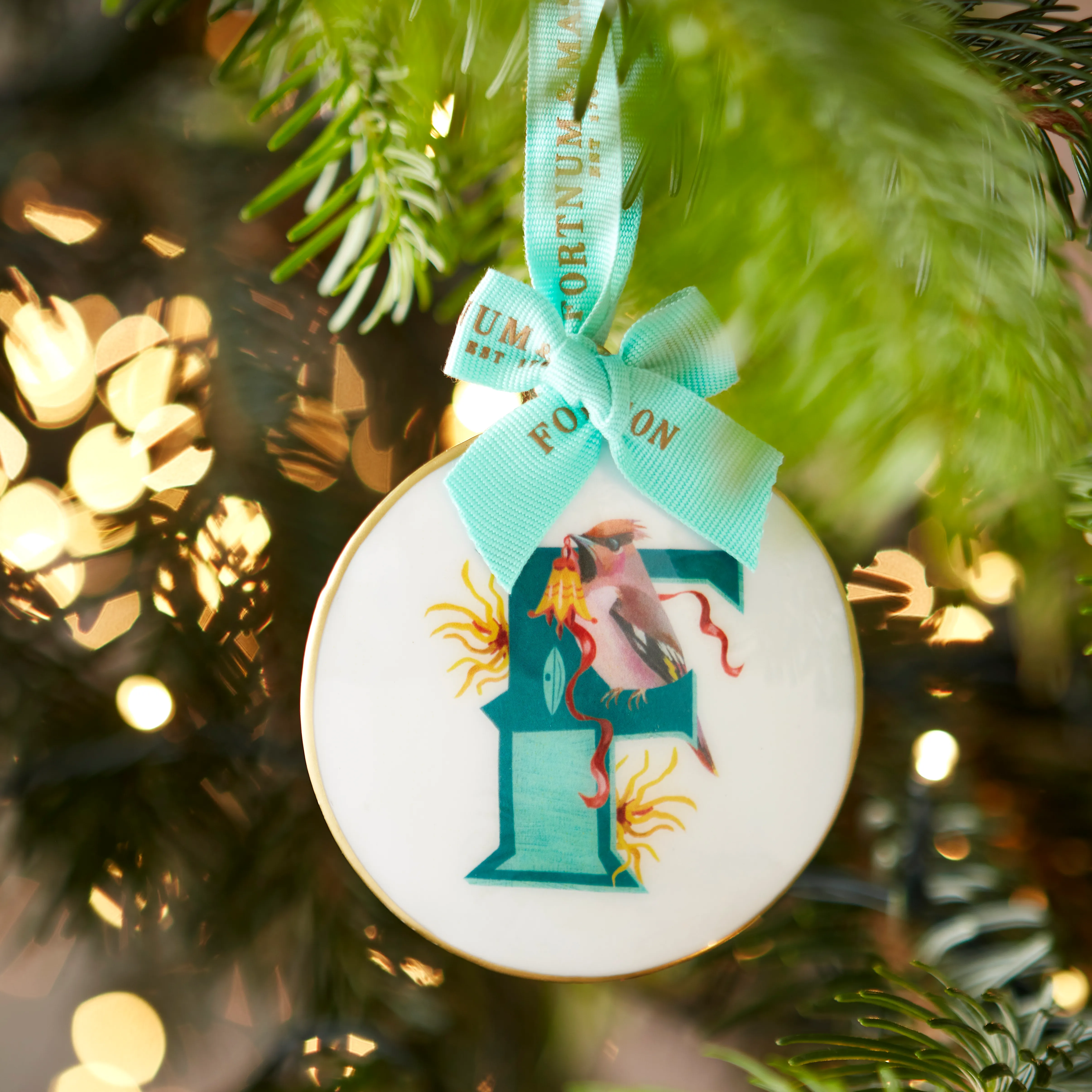 Fortnum's Animal Enamel Alphabet Decoration, F