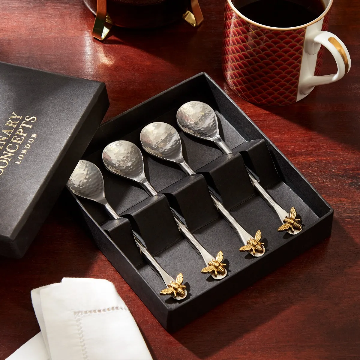 Culinary Concepts Bee Coffee Spoons, Set of 4