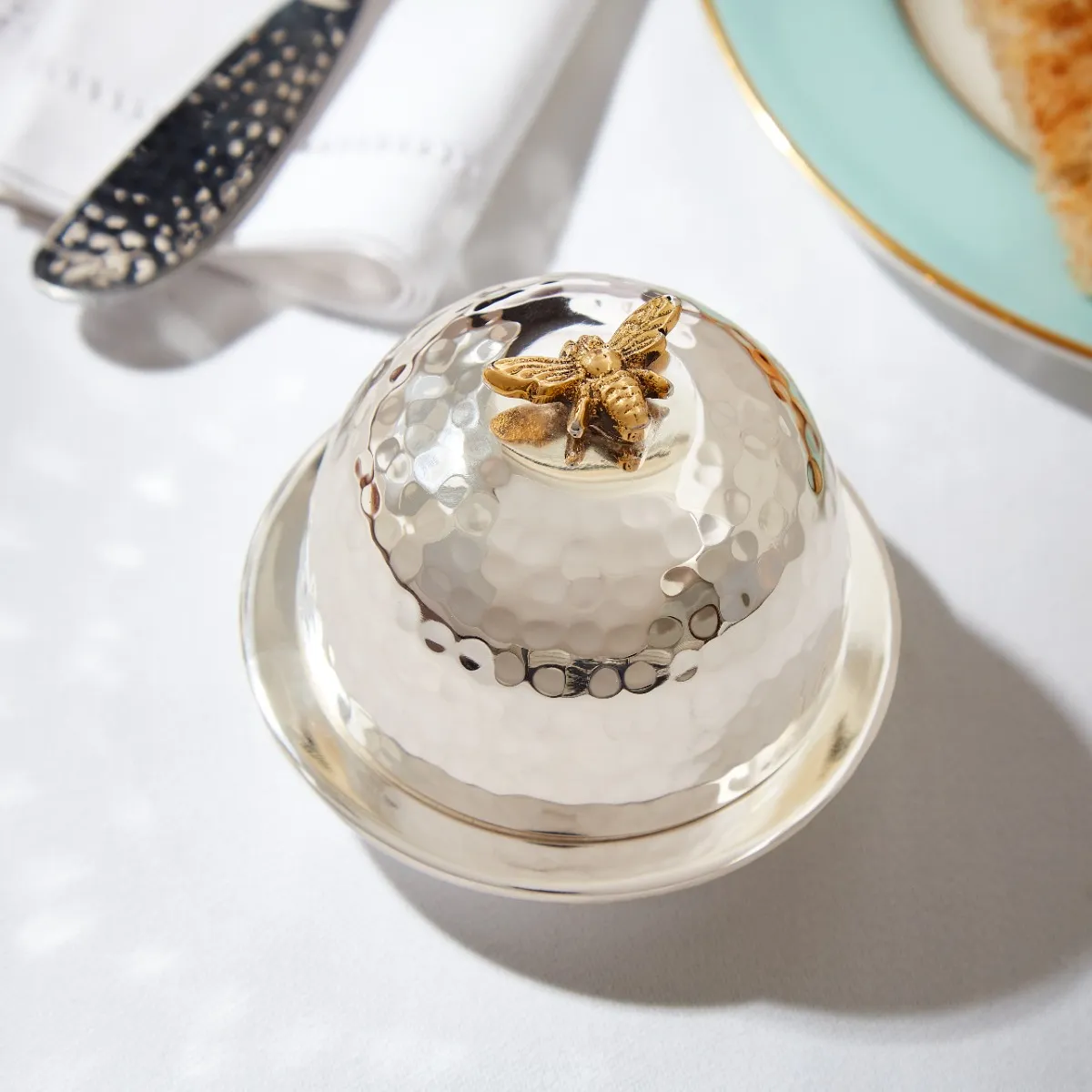 Culinary Concepts Bee Silver Plated Butter Dish 3 Culinary Concepts Bee Silver Plated Butter Dish