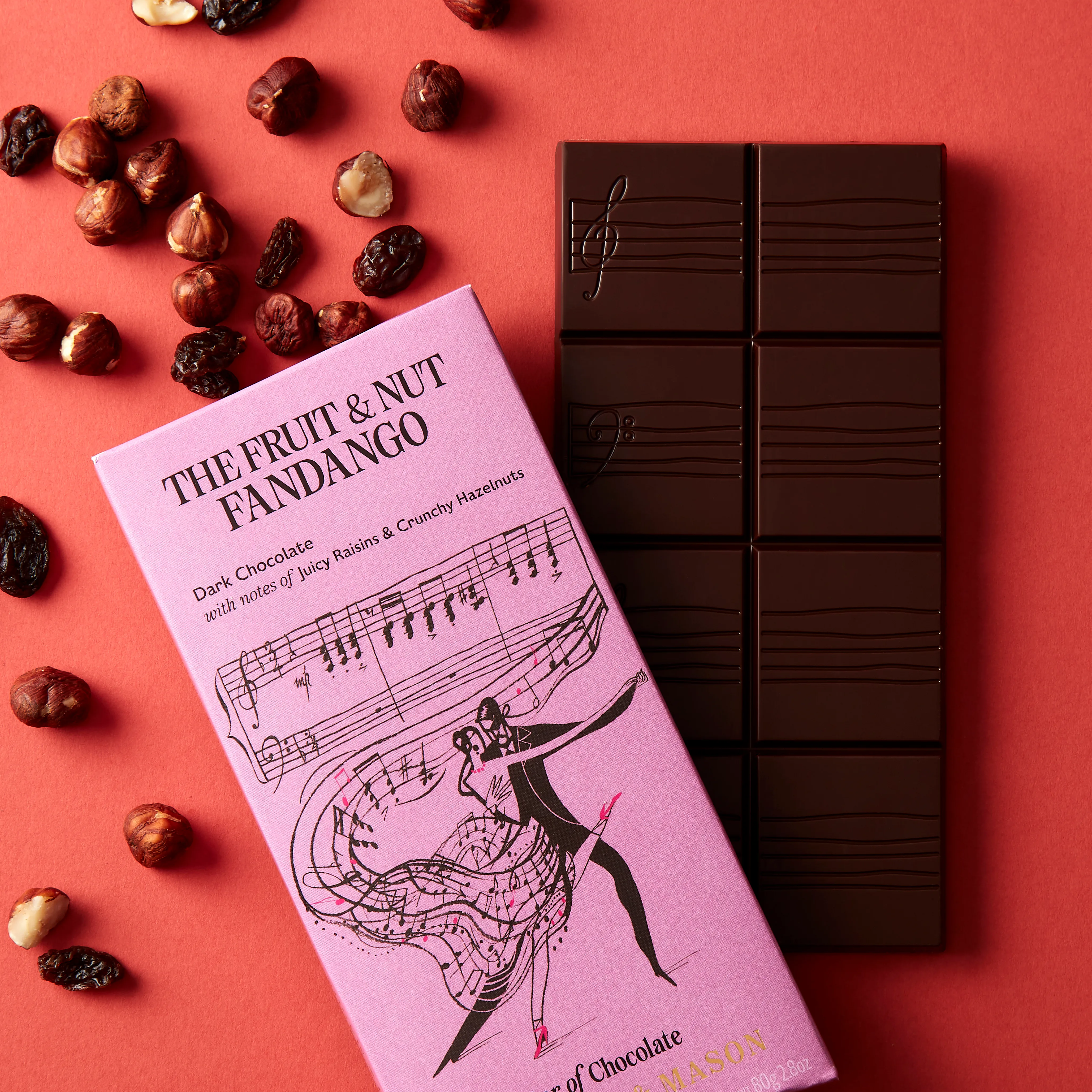 Dark Chocolate Fruit & Nut Bar, 80g 9 Dark Chocolate Fruit & Nut Bar, 80g