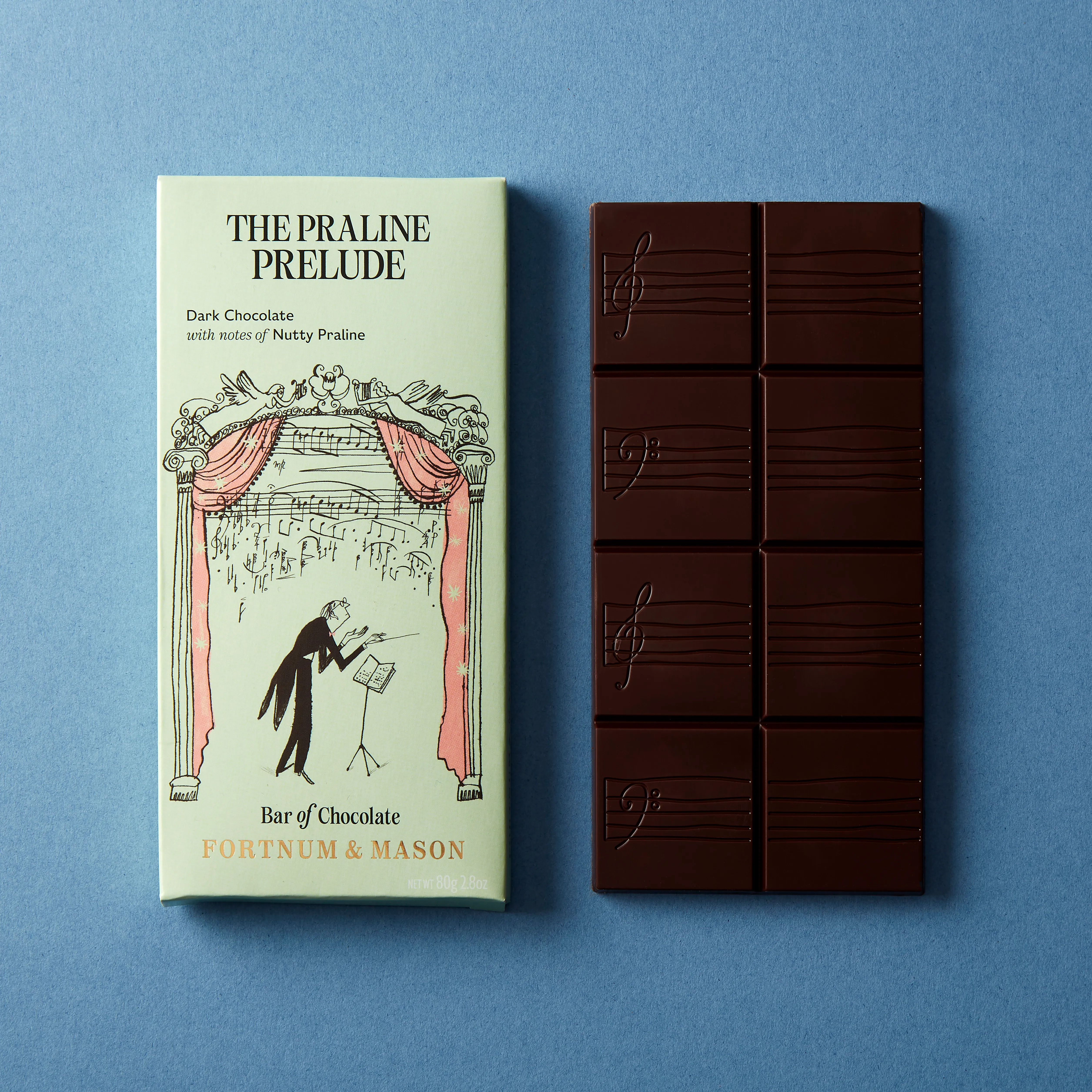 Dark Chocolate Hazelnut Praline Filled Bar, 80g