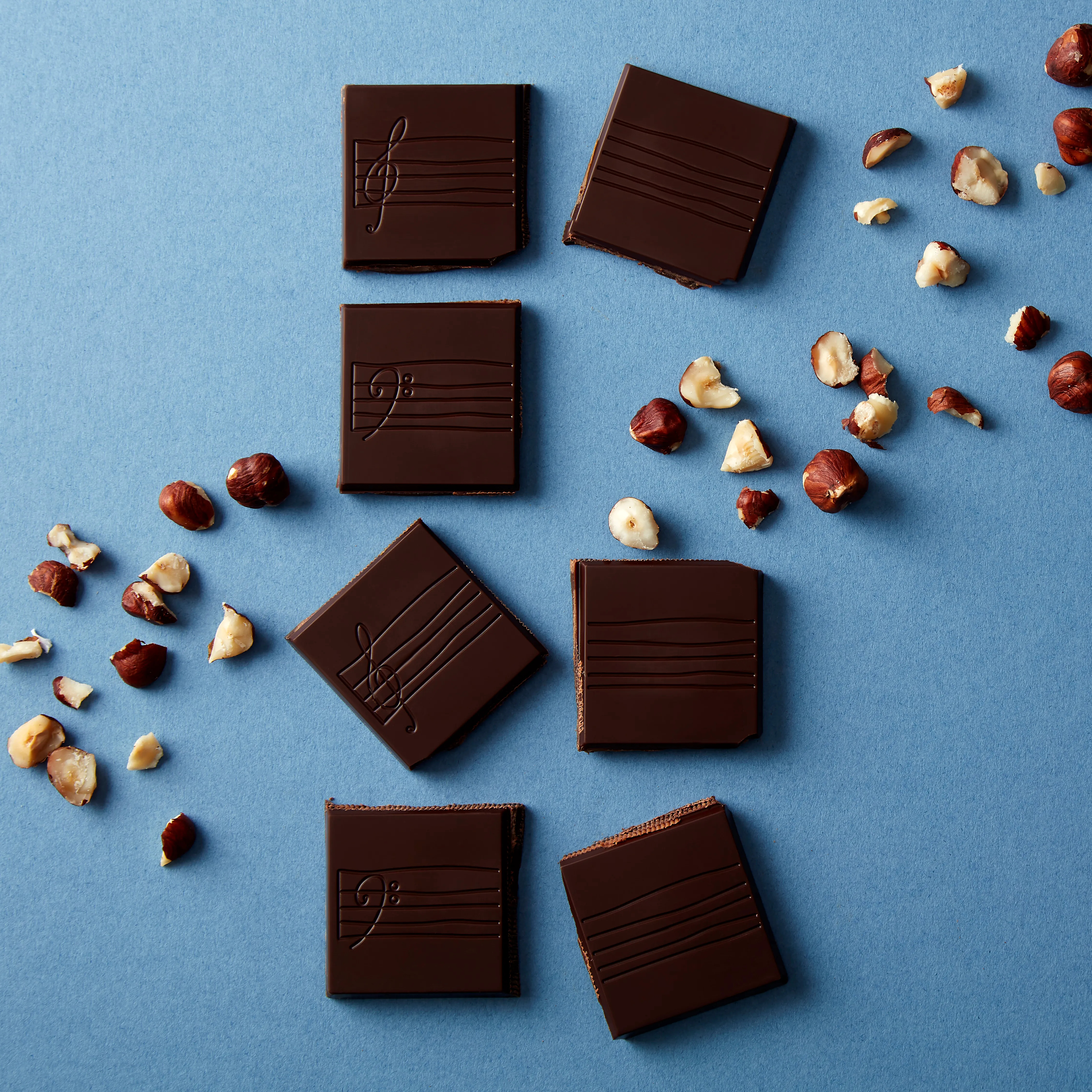 Dark Chocolate Hazelnut Praline Filled Bar, 80g 3 Dark Chocolate Hazelnut Praline Filled Bar, 80g