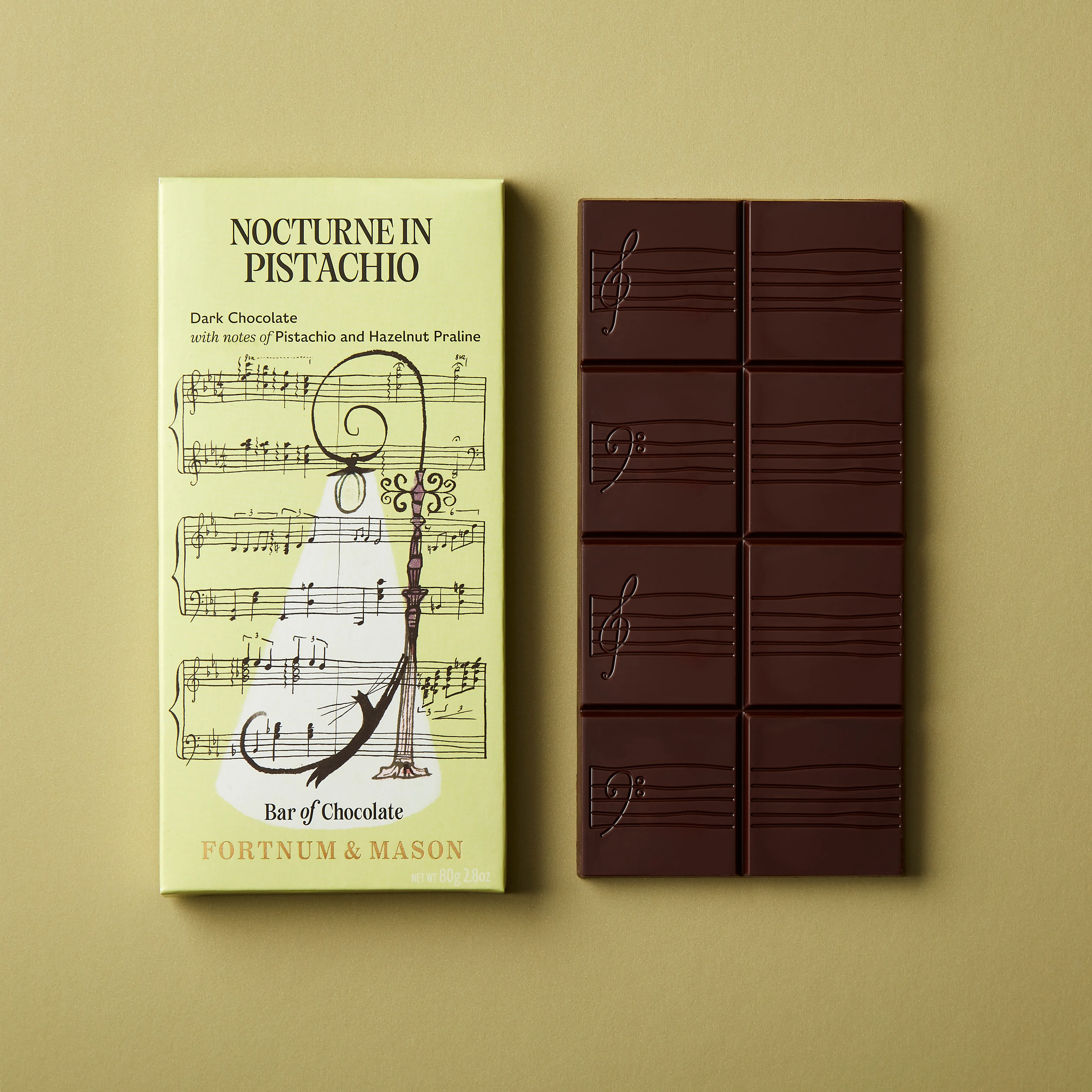 Dark Chocolate Pistachio Filled Bar, 80g