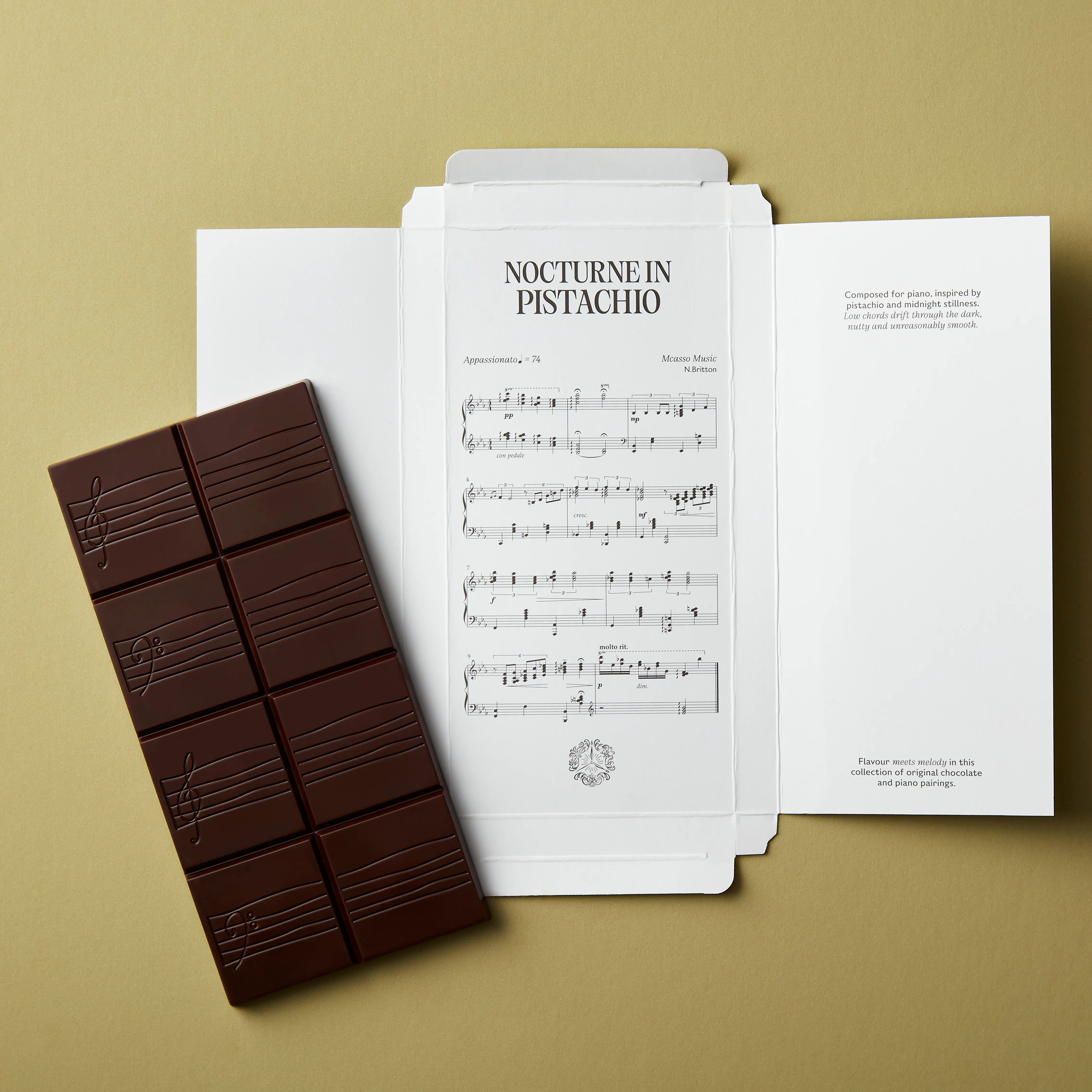 Dark Chocolate Pistachio Filled Bar, 80g