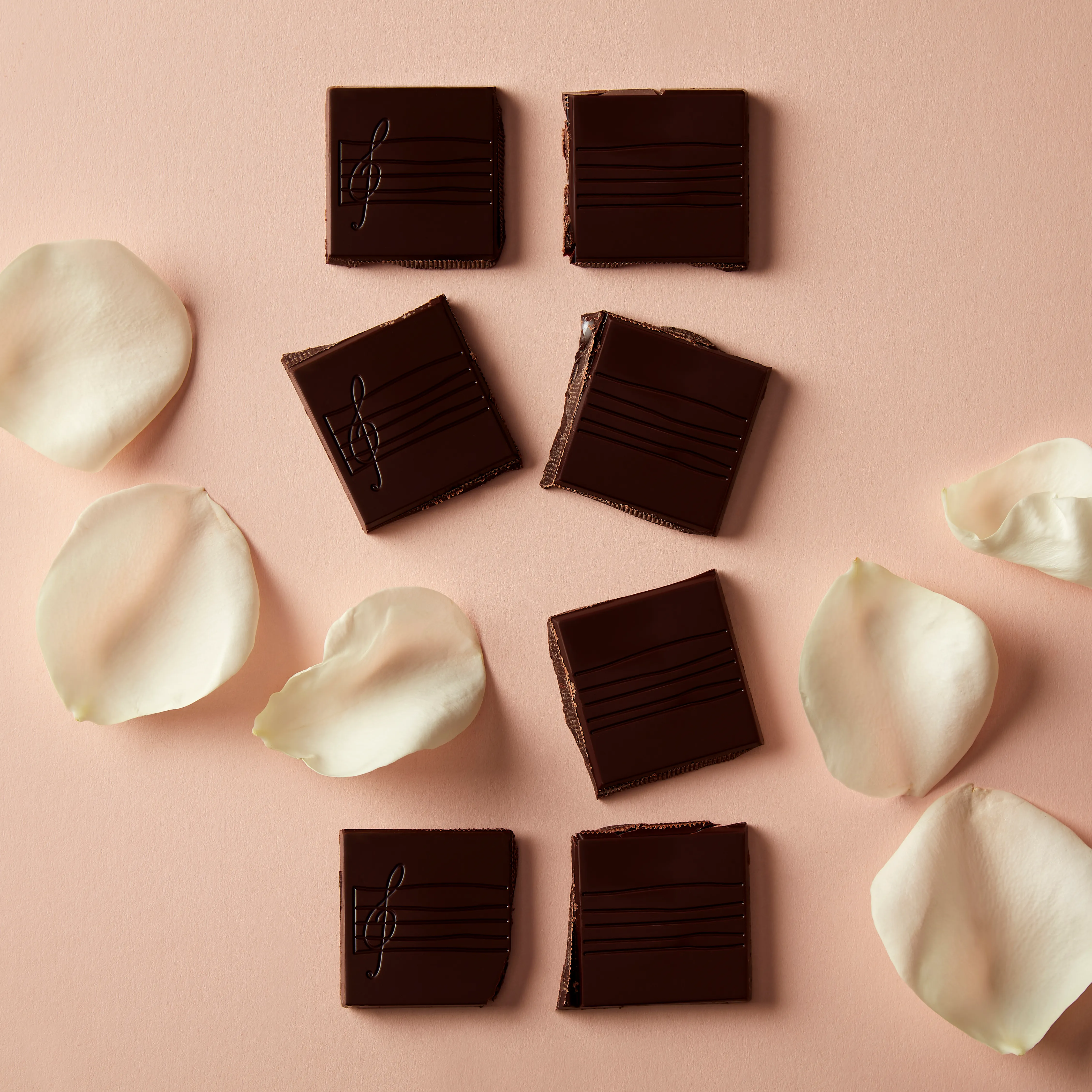 Dark Chocolate Rose Filled Bar, 80g 3 Dark Chocolate Rose Filled Bar, 80g