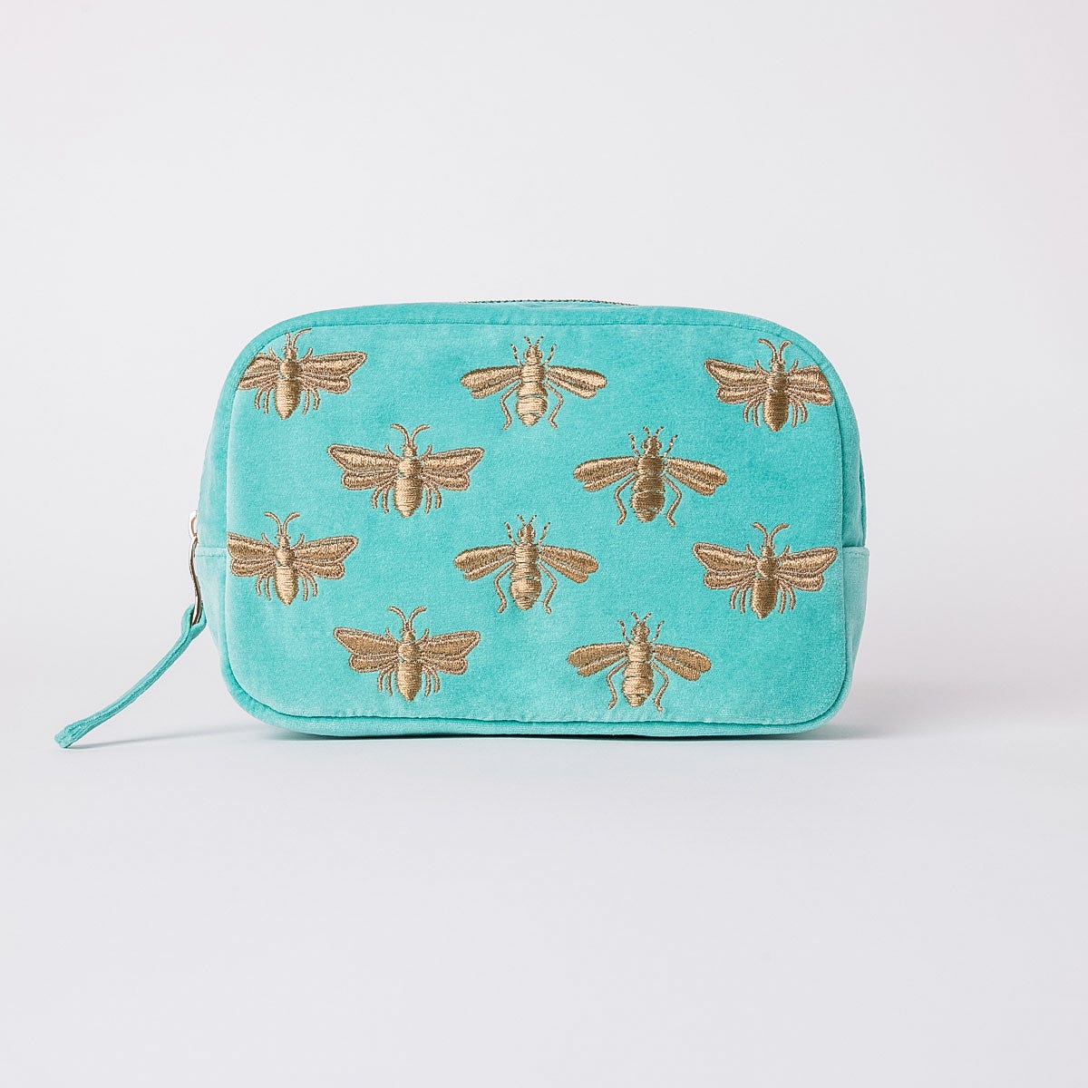 Elizabeth Scarlett Exclusive Honey Bee Cosmetic Bag, Turquoise