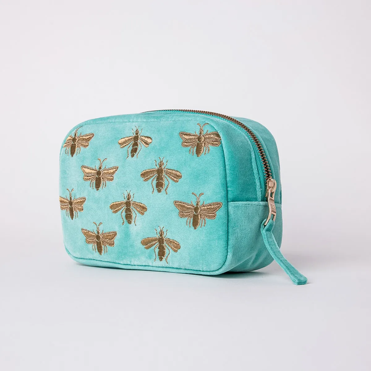 Elizabeth Scarlett Exclusive Honey Bee Cosmetic Bag, Turquoise 3 Elizabeth Scarlett Exclusive Honey Bee Cosmetic Bag, Turquoise