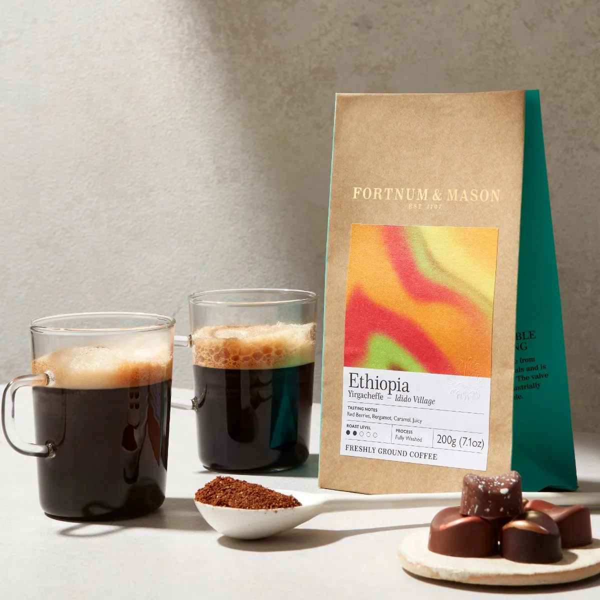 Ethiopia Yirgacheffe Ground Coffee, 200g