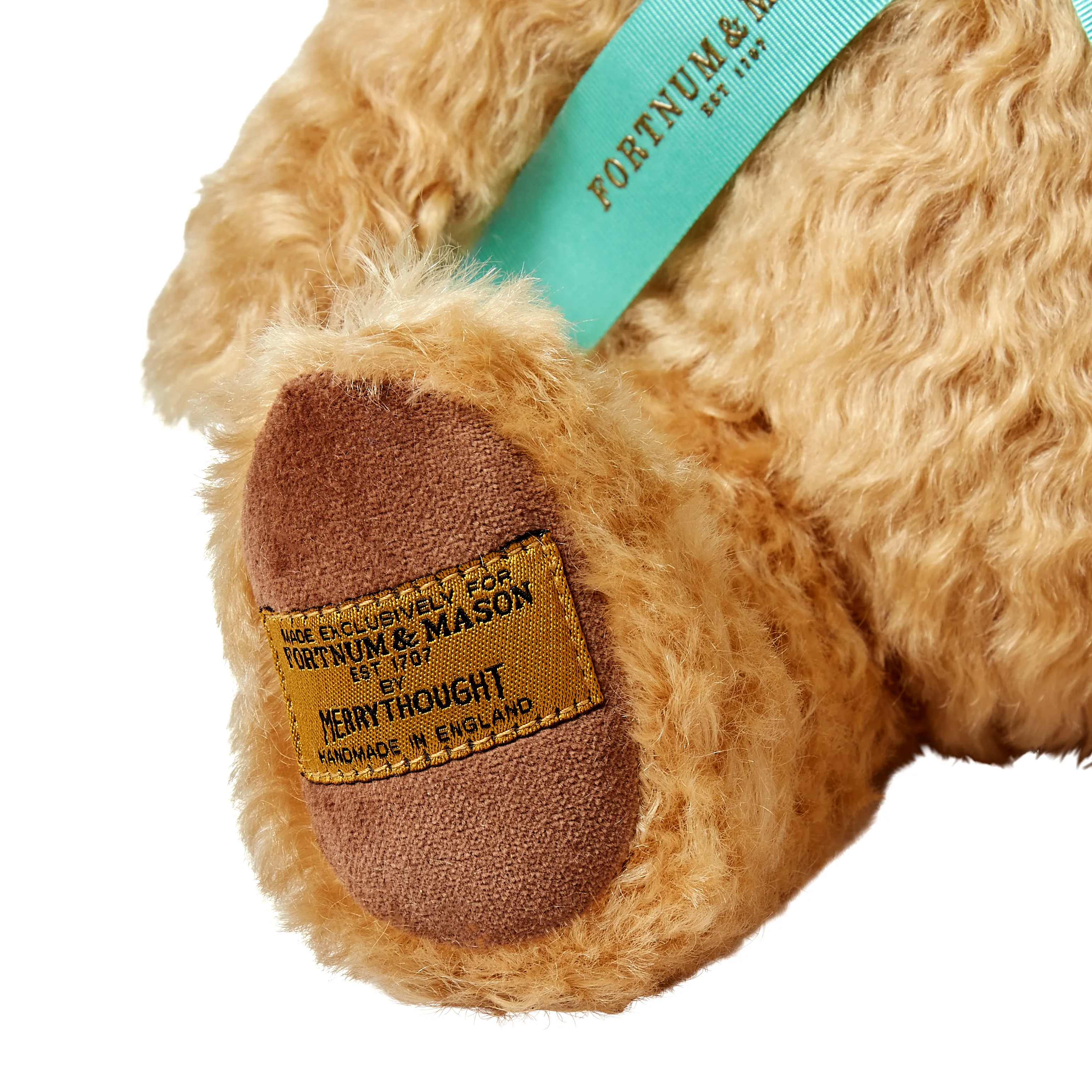 Fortnum's Truffle the Bear Mohair with Eau de Nil Ribbon 3 Fortnum's Truffle the Bear Mohair with Eau de Nil Ribbon