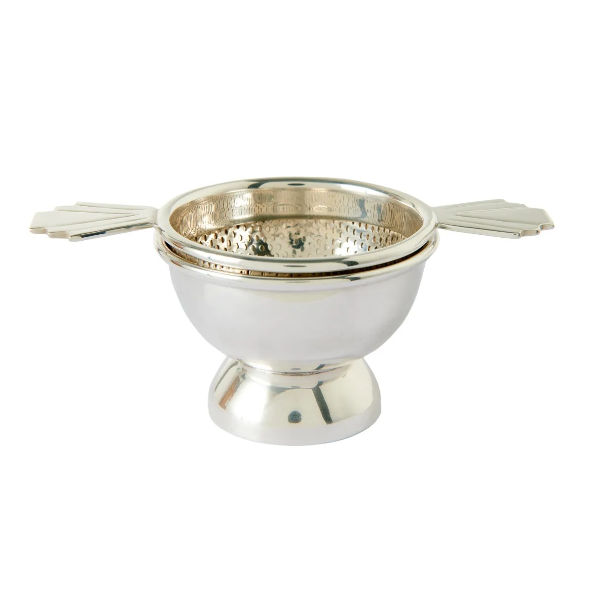Fortnum's Art Deco Double-Handled Tea Strainer