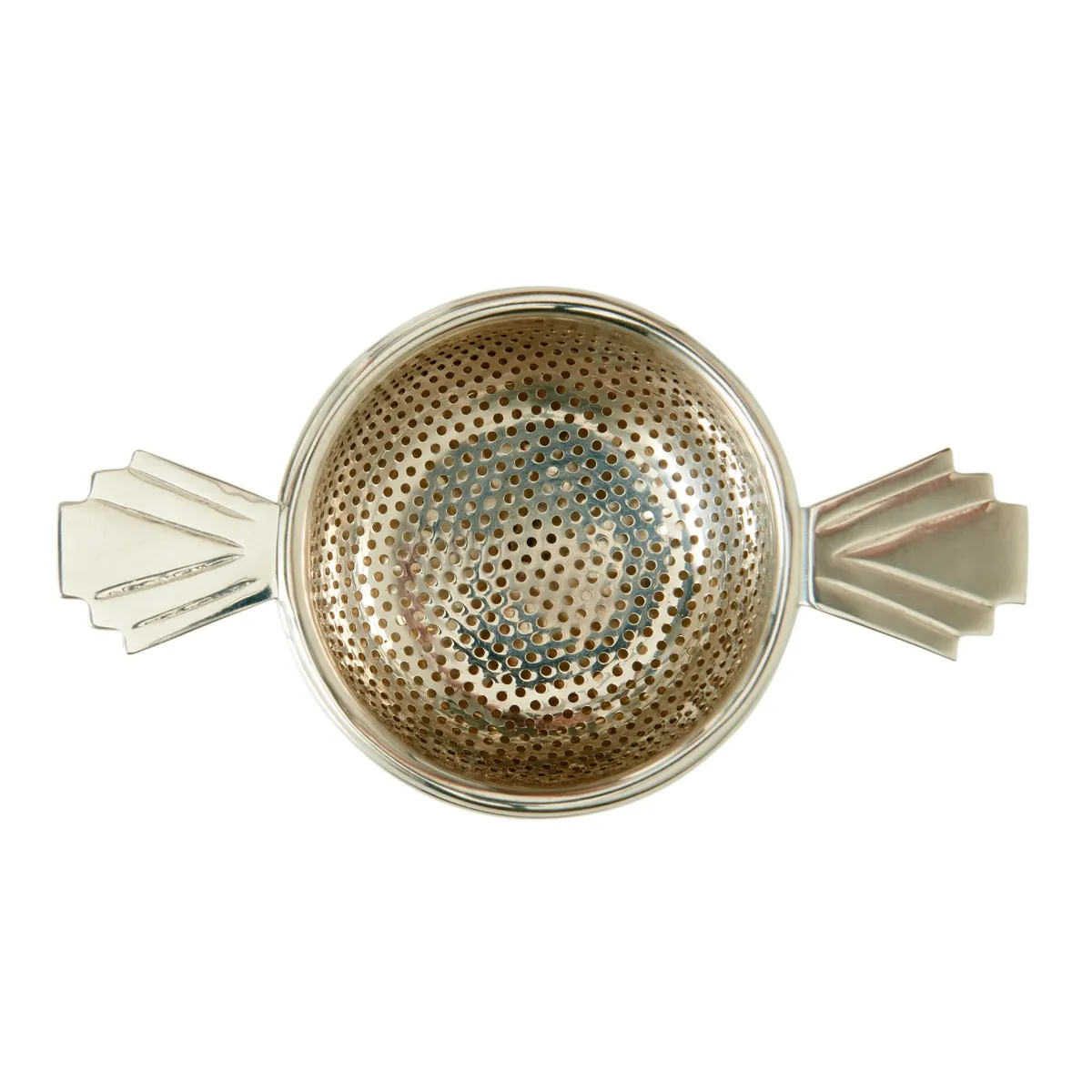 Fortnum's Art Deco Double-Handled Tea Strainer 4 Fortnum's Art Deco Double-Handled Tea Strainer