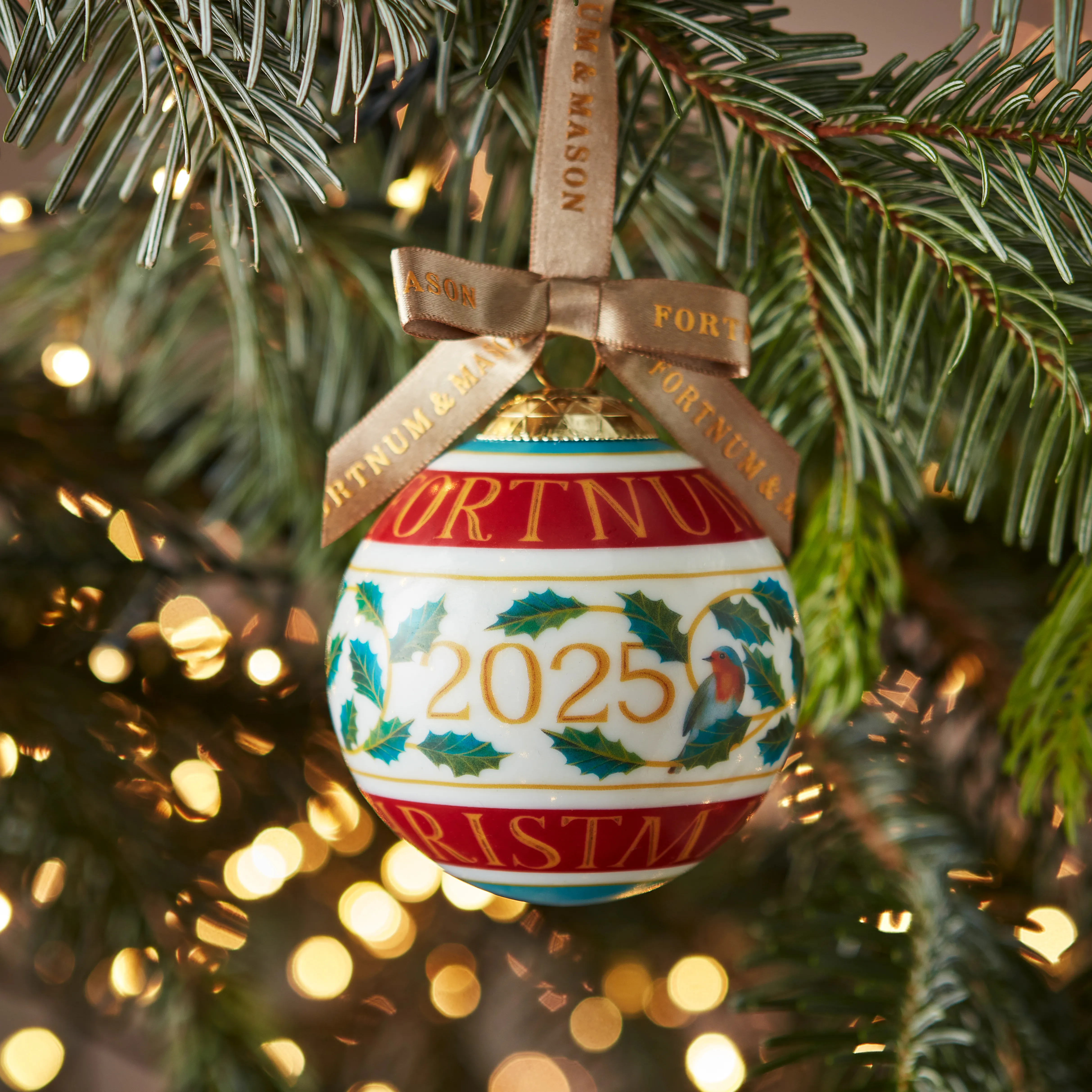 Fortnum’s Christmas Holly 2025 Bauble