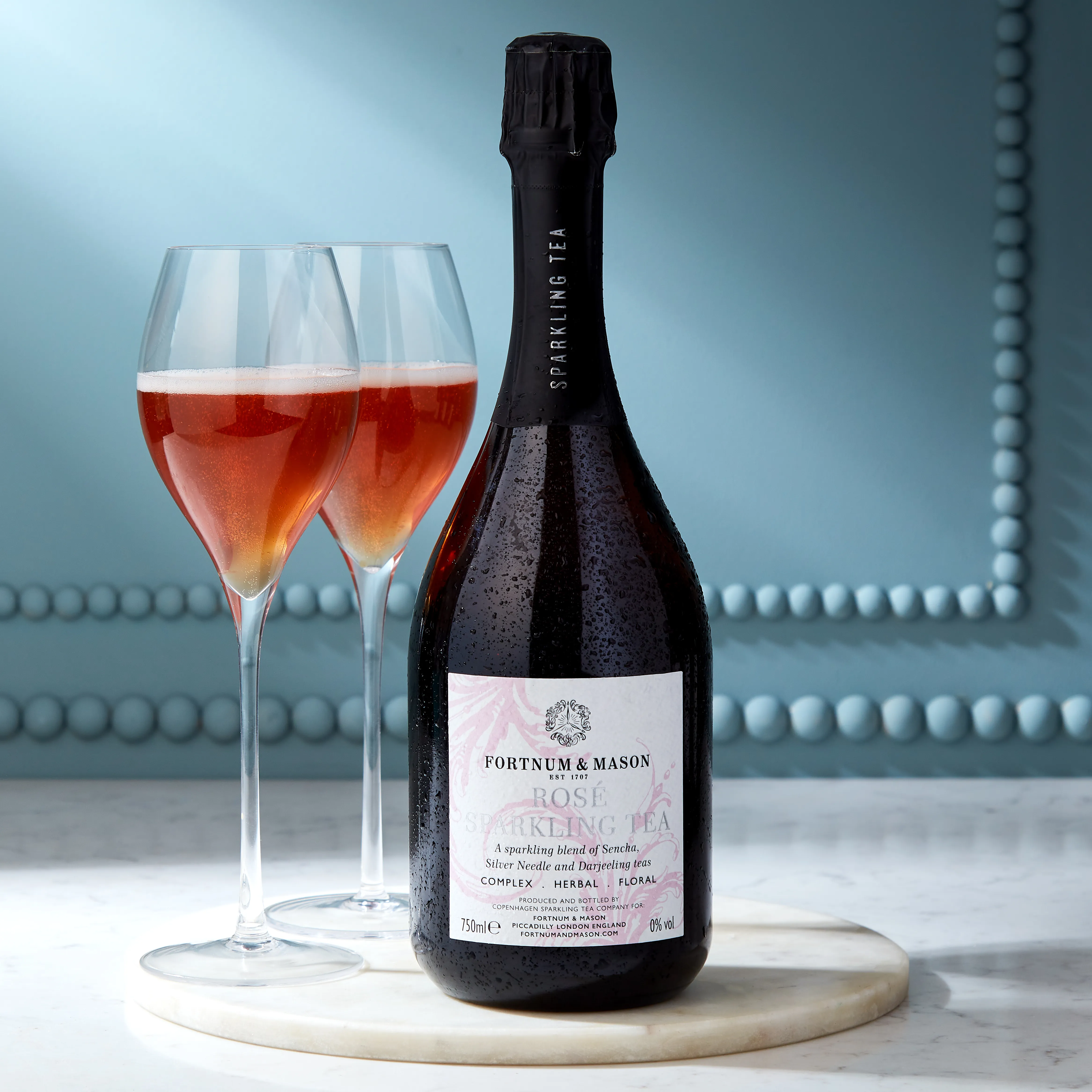 Fortnum's Rosé Sparkling Tea, 0% ABV, 75cl
