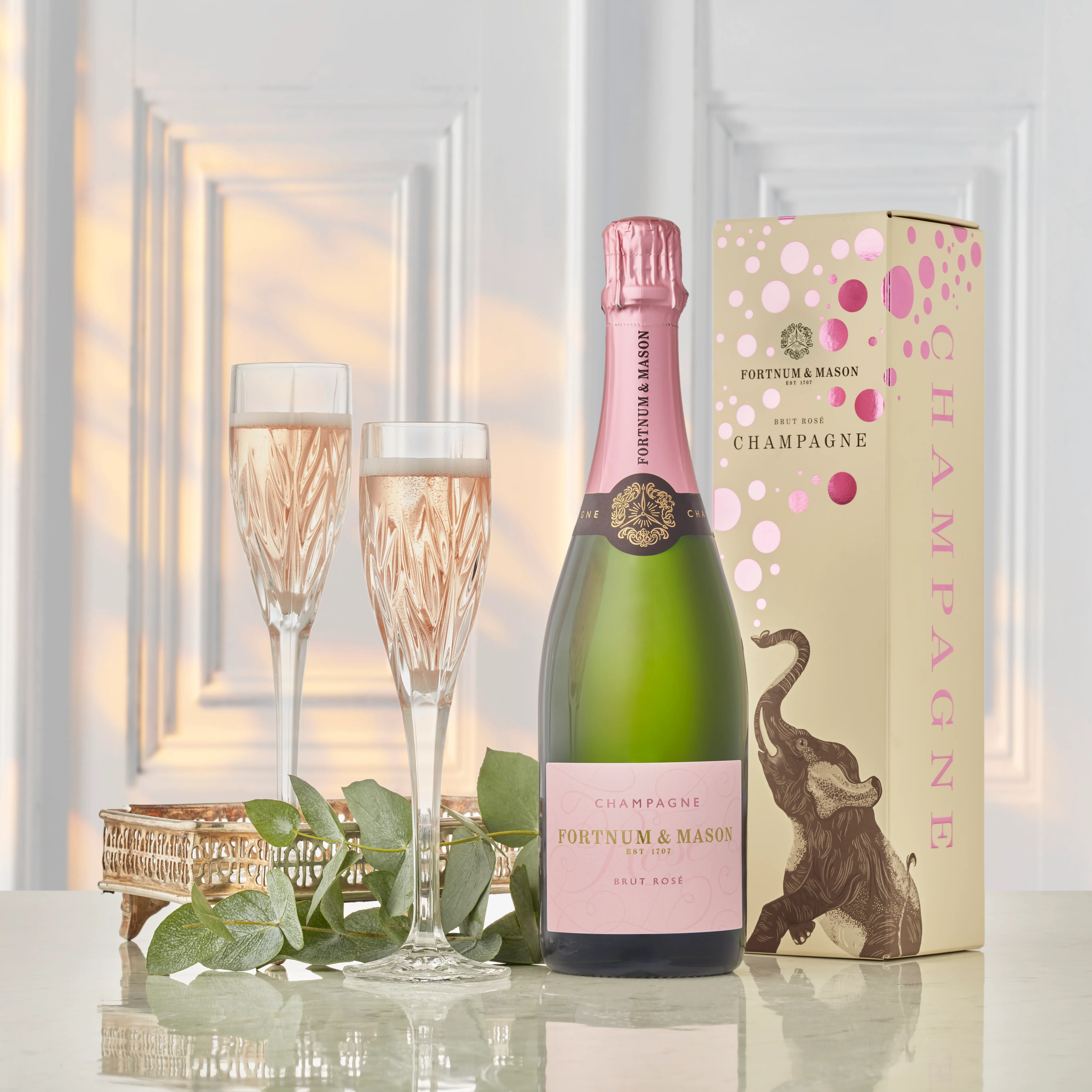 Fortnum's Brut Rosé Champagne in Gift Box, Maison Bonnet, 75cl