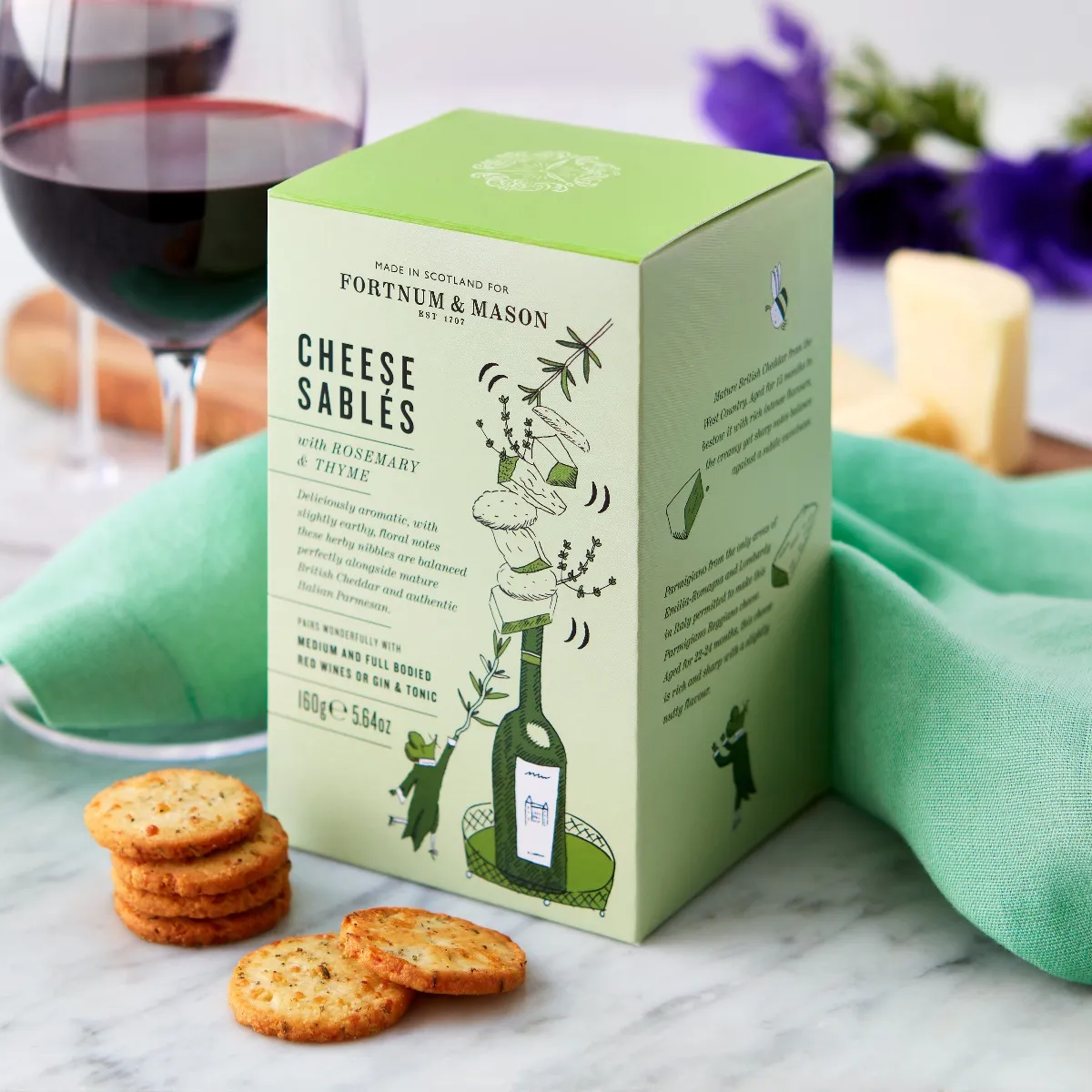 Fortnum's Cheese Sables with Rosemary & Thyme, 160g