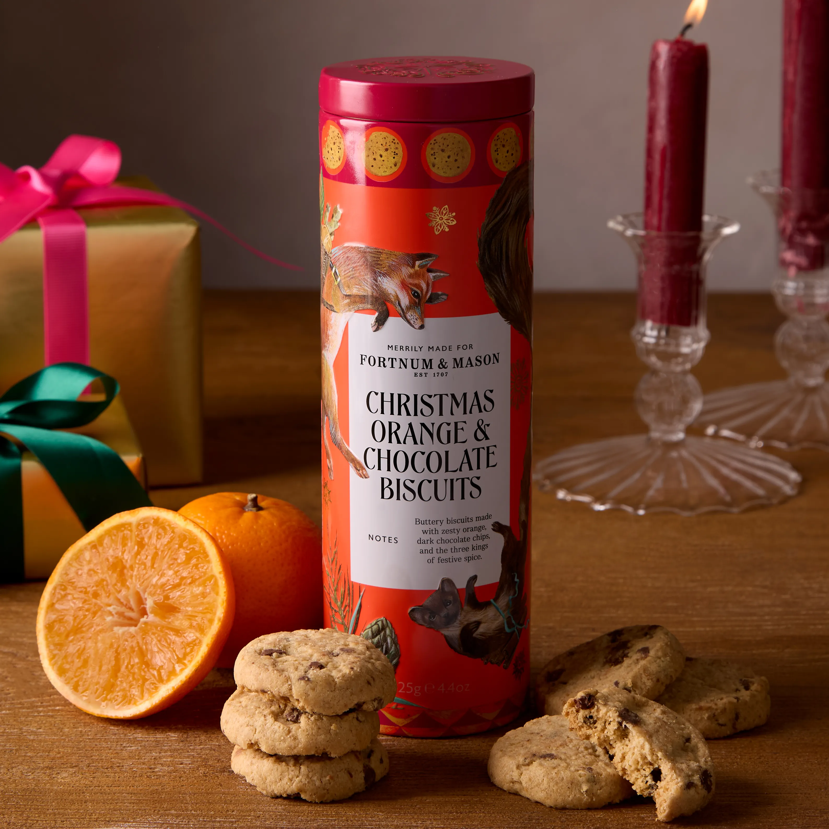 Christmas Orange & Chocolate Biscuits, 125g