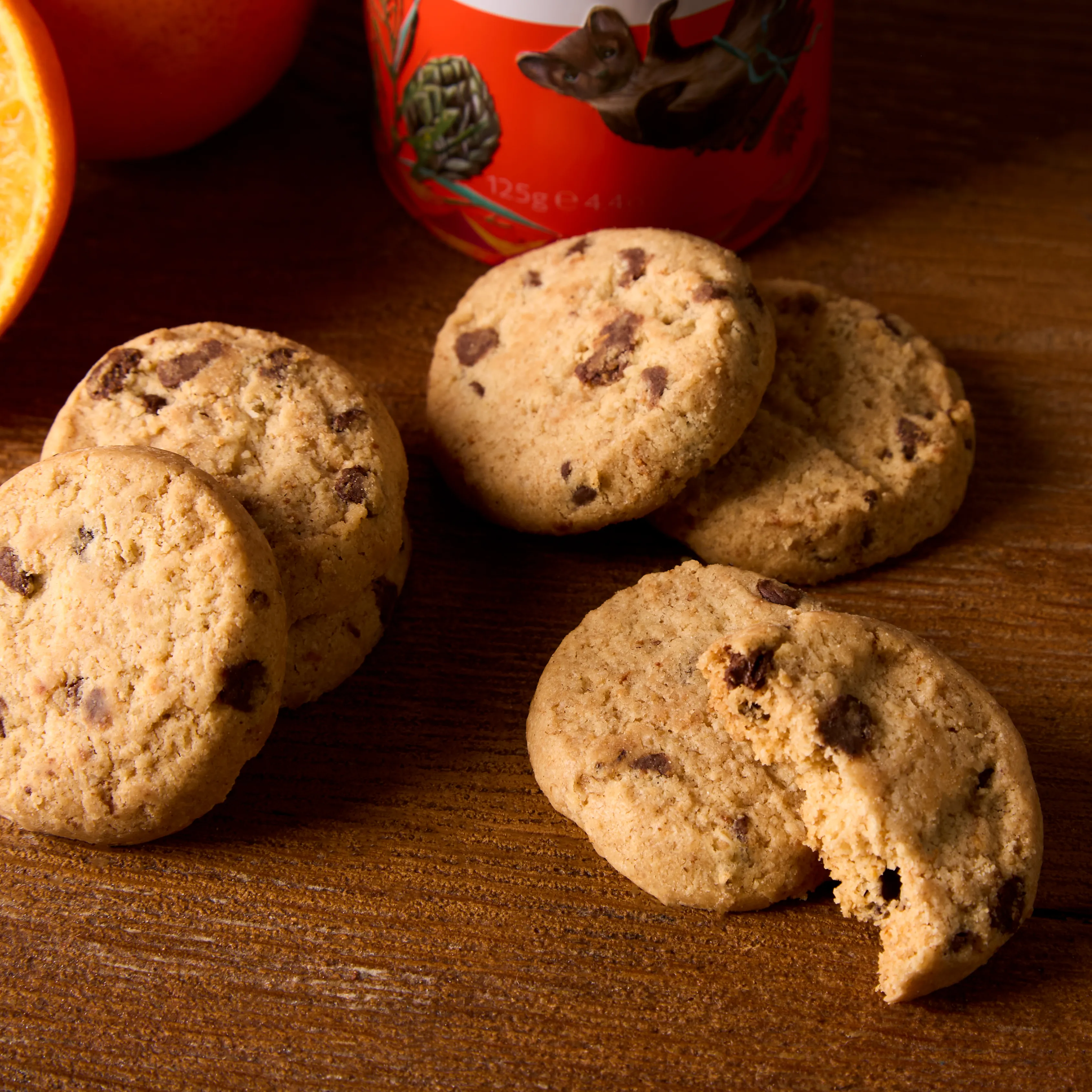 Christmas Orange & Chocolate Biscuits, 125g