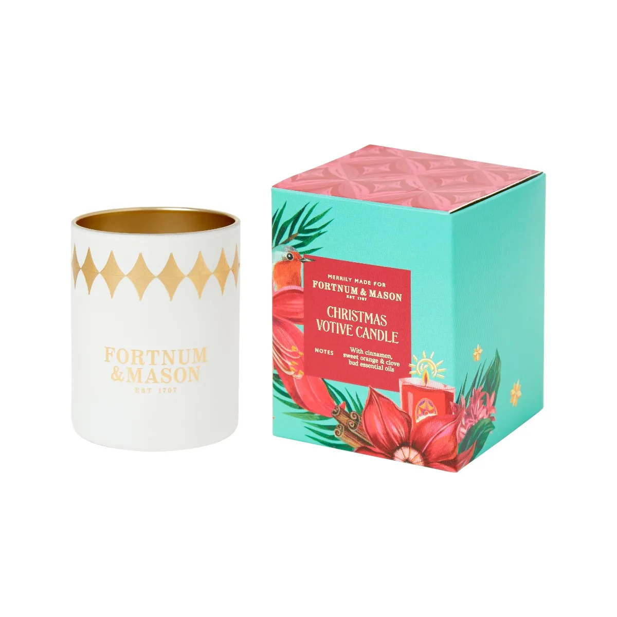 Fortnum's Christmas Votive Candle, 75g 3 Fortnum's Christmas Votive Candle, 75g