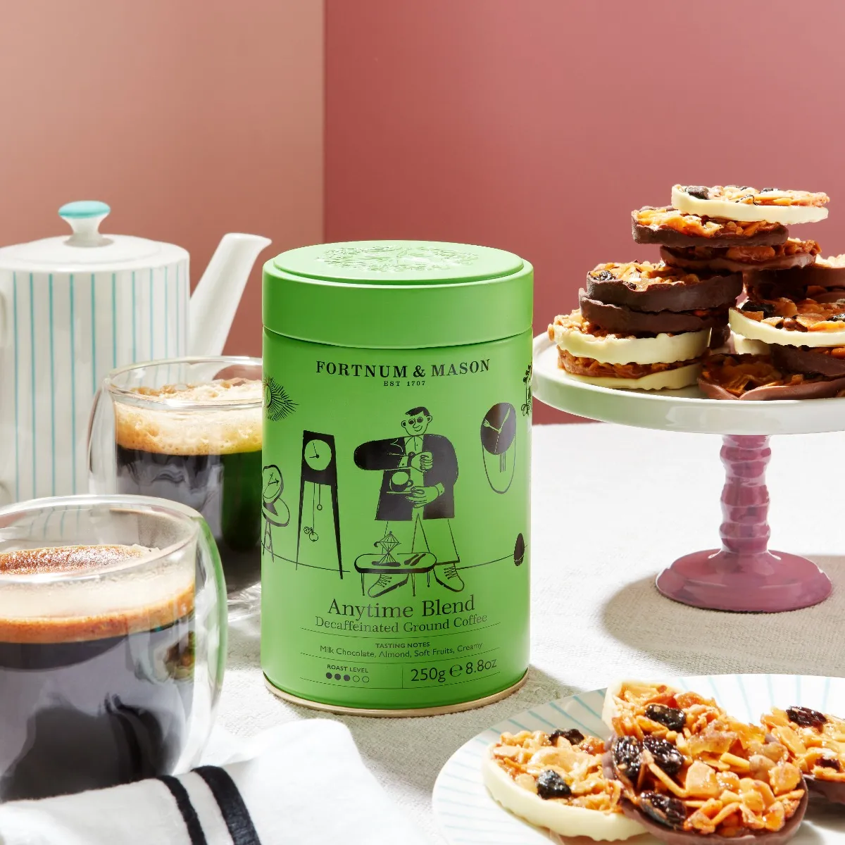 Anytime Blend Decaffeinated Ground Coffee Tin, 250g