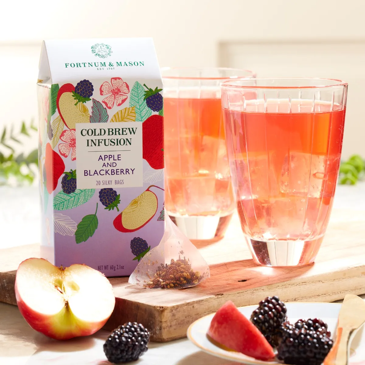 Apple & Blackberry Cold Brew Infusion, 20 Silky Tea Bags, 60g