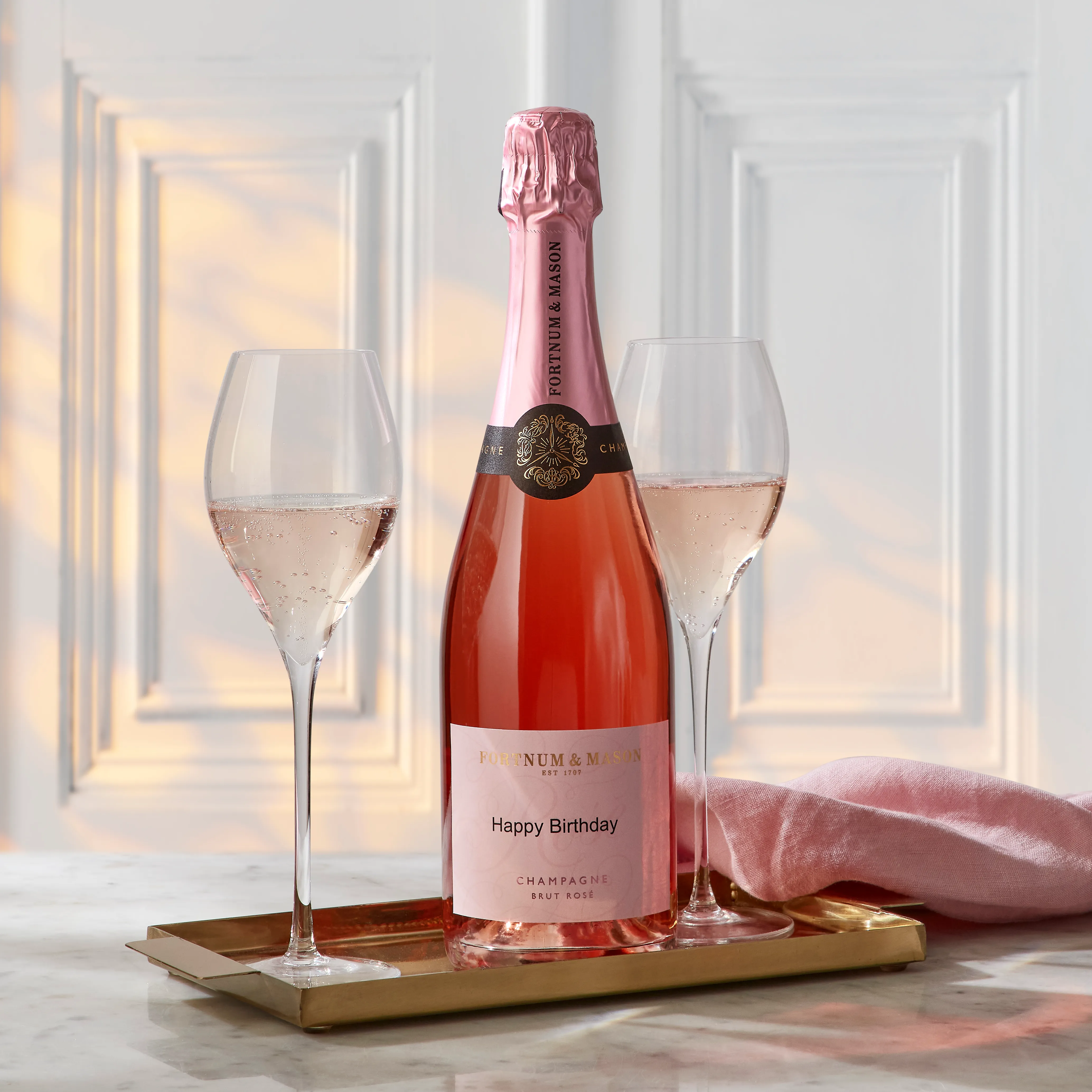 Fortnum's Personalised Brut Rosé Champagne, Maison Bonnet, 75cl