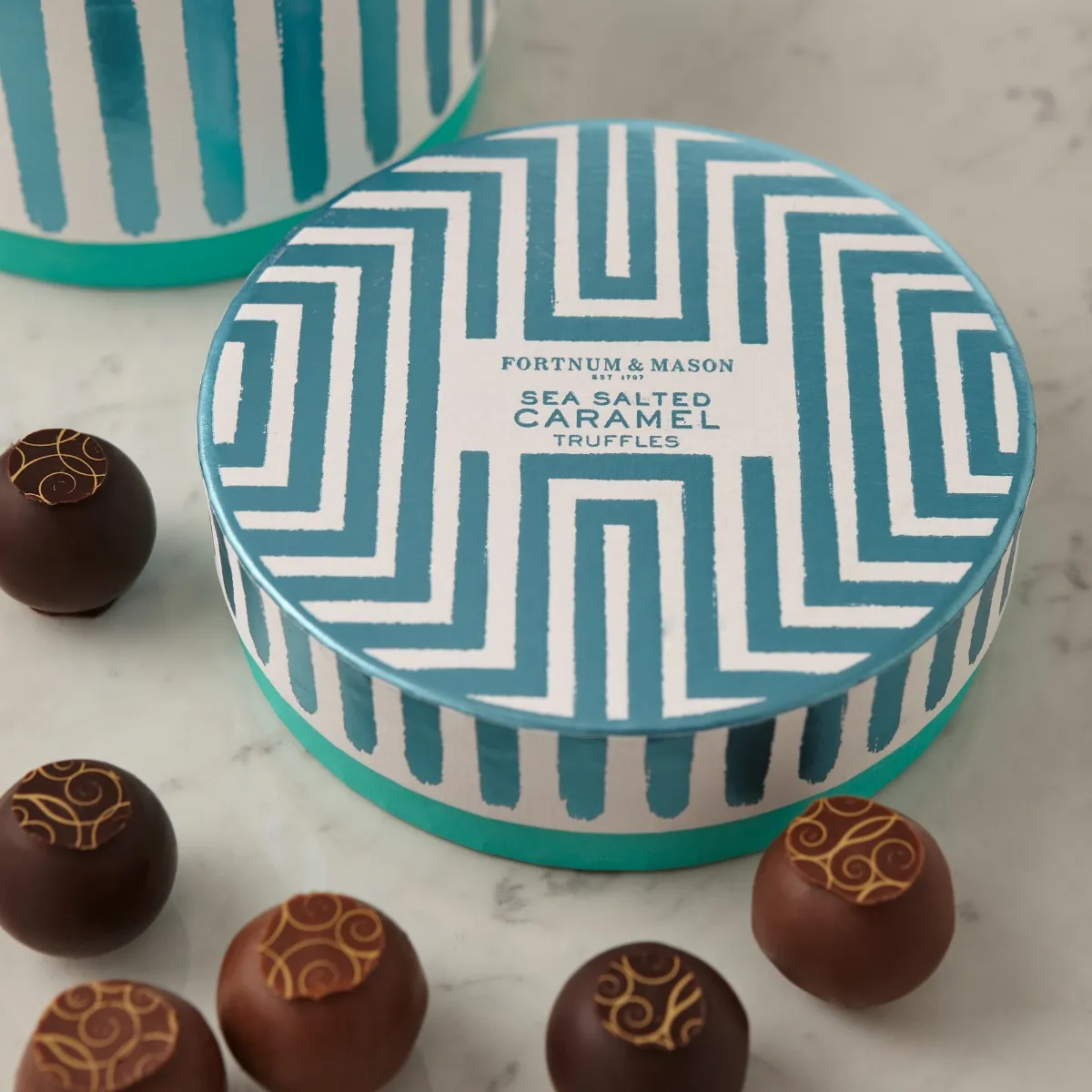 Fortnum's Sea Salted Caramel Truffle Drum, 135g