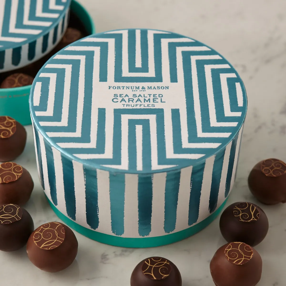 Fortnum's Sea Salted Caramel Truffle Drum, 290g