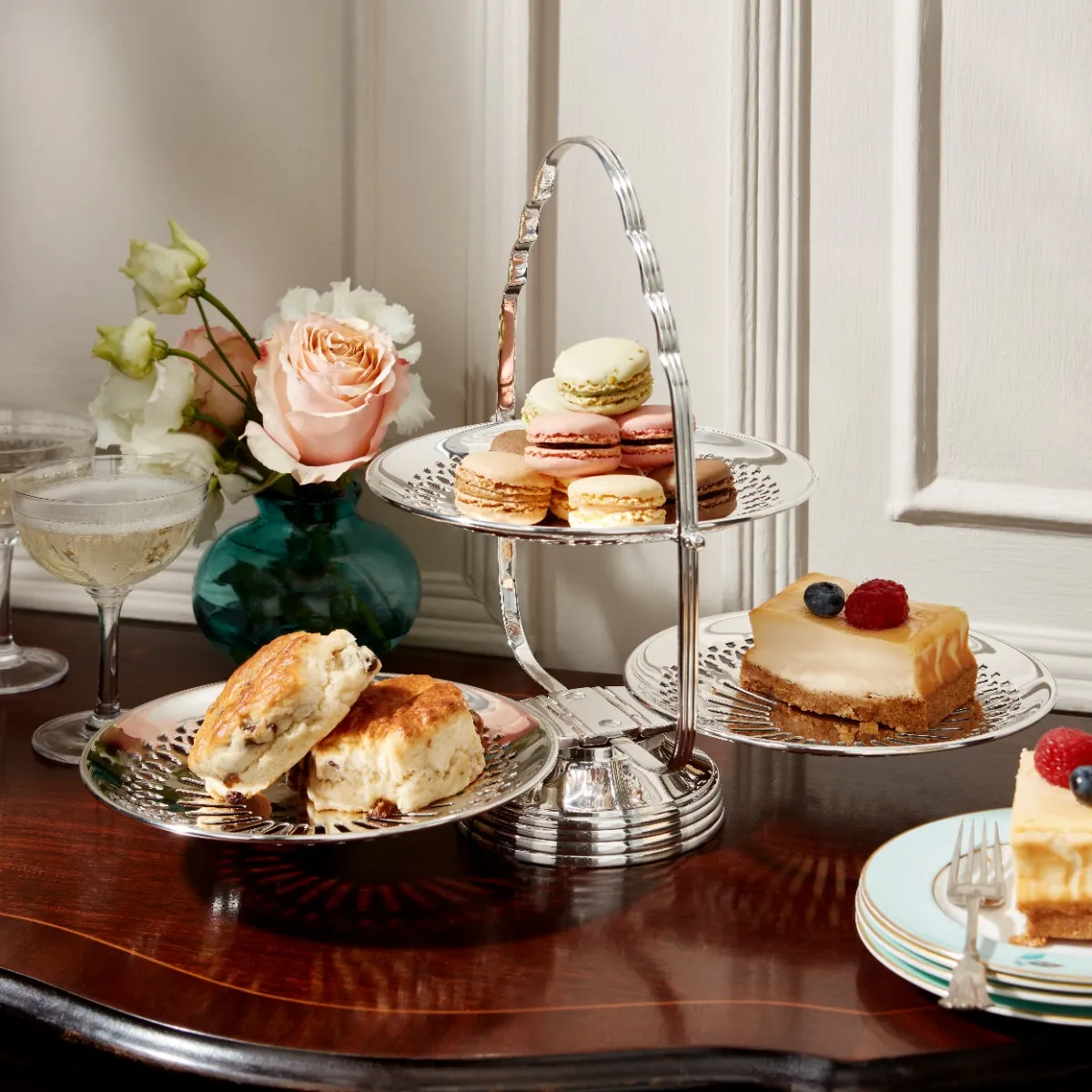 Fortnum's Silver-Plated Foldable Cake Stand