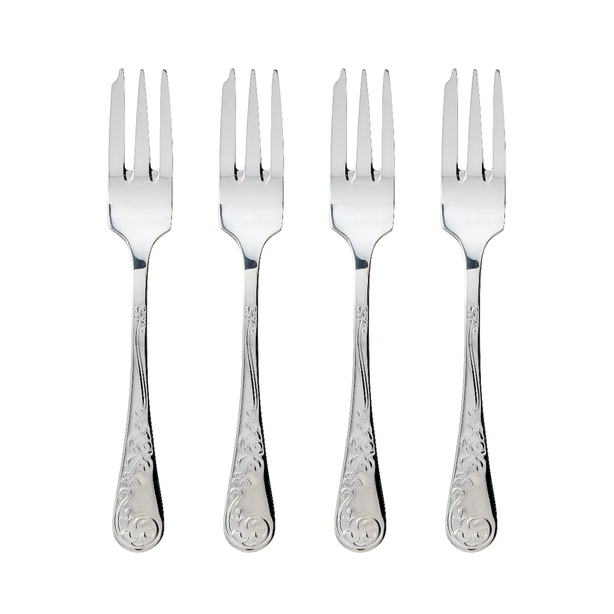 Fortnum's Silver-Plated Pastry Forks, Set of 4 3 Fortnum's Silver-Plated Pastry Forks, Set of 4