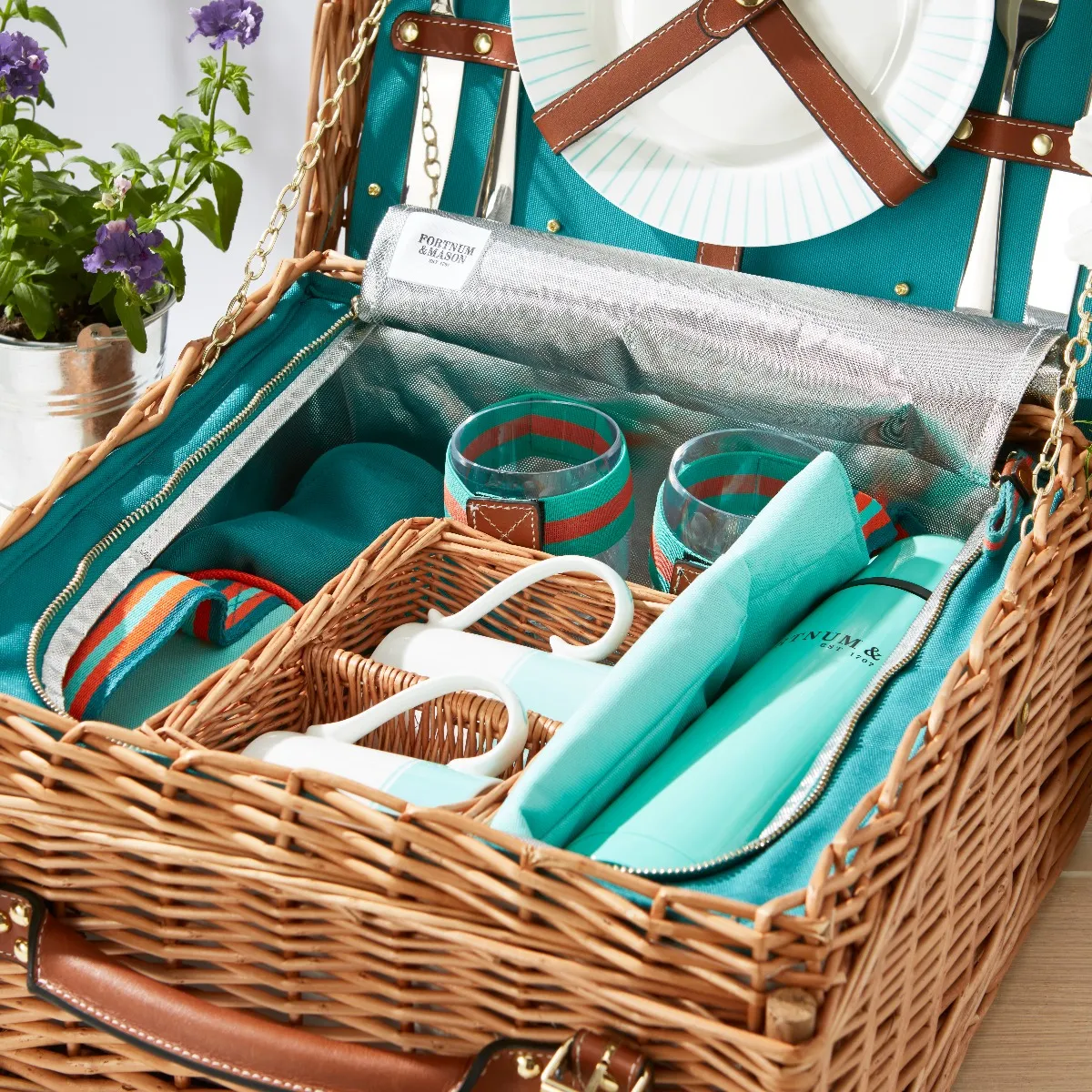 Fortnum’s Stripe Picnic Hamper for Two