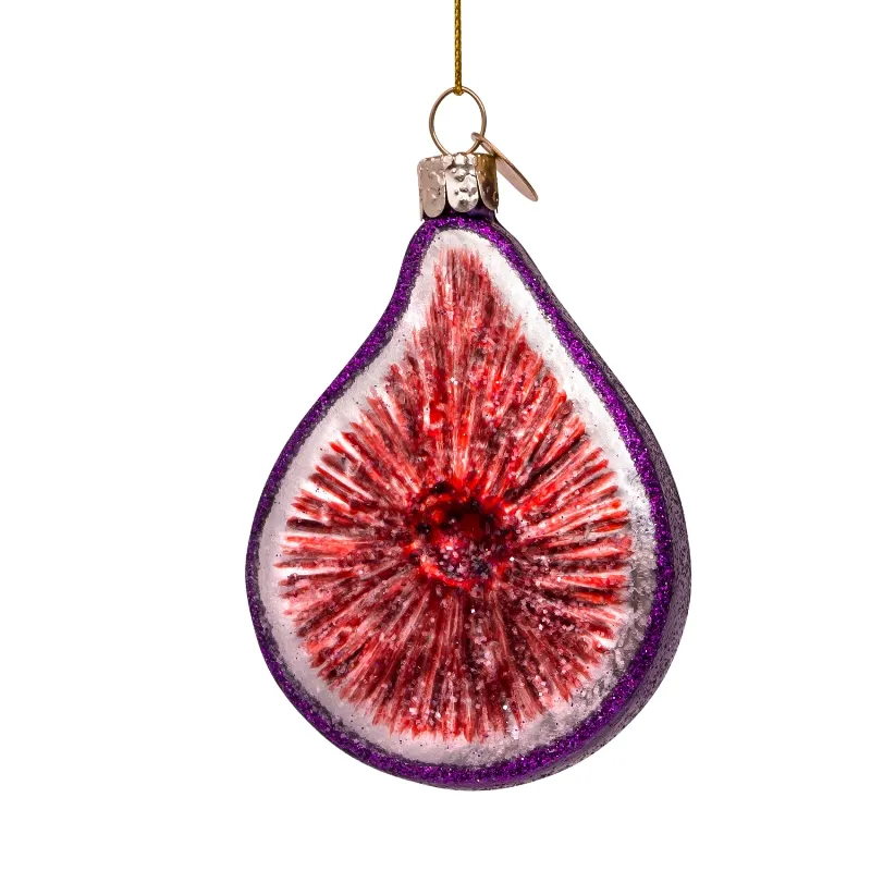 Glass Fig Christmas Decoration
