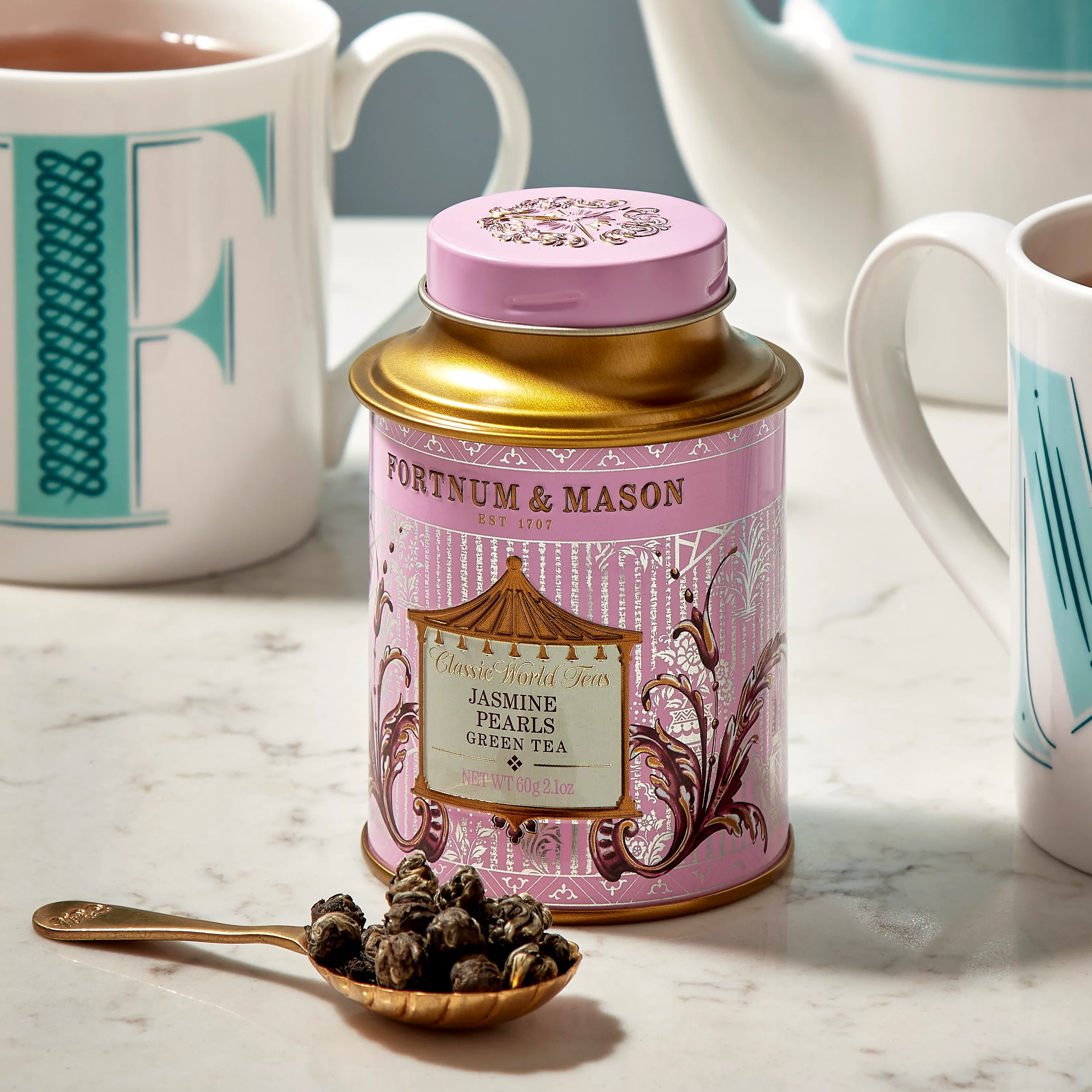 Jasmine Pearls Loose Leaf Tea Tin, 60g 7 Jasmine Pearls Loose Leaf Tea Tin, 60g