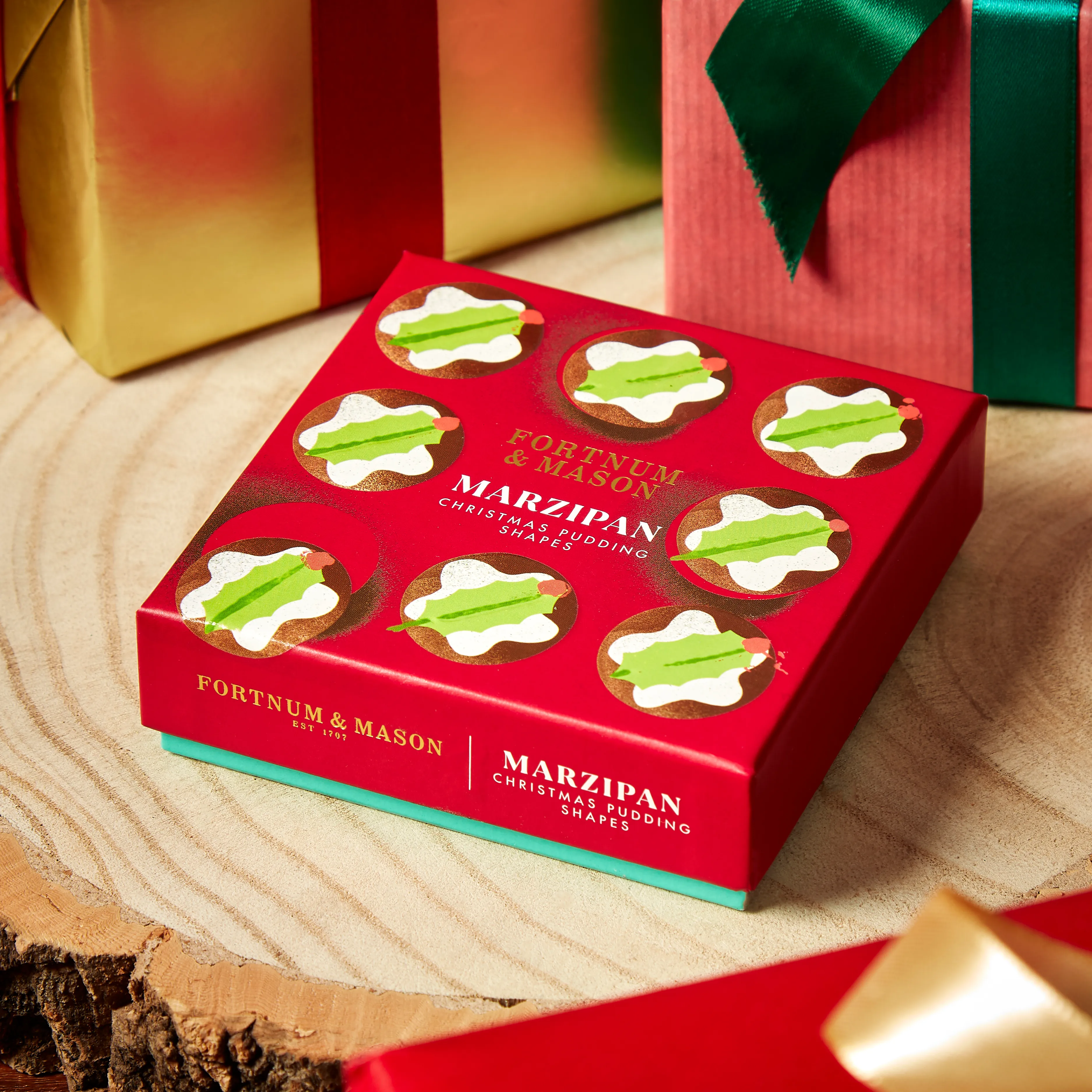 Marzipan Christmas Puddings, 100g 3 Marzipan Christmas Puddings, 100g