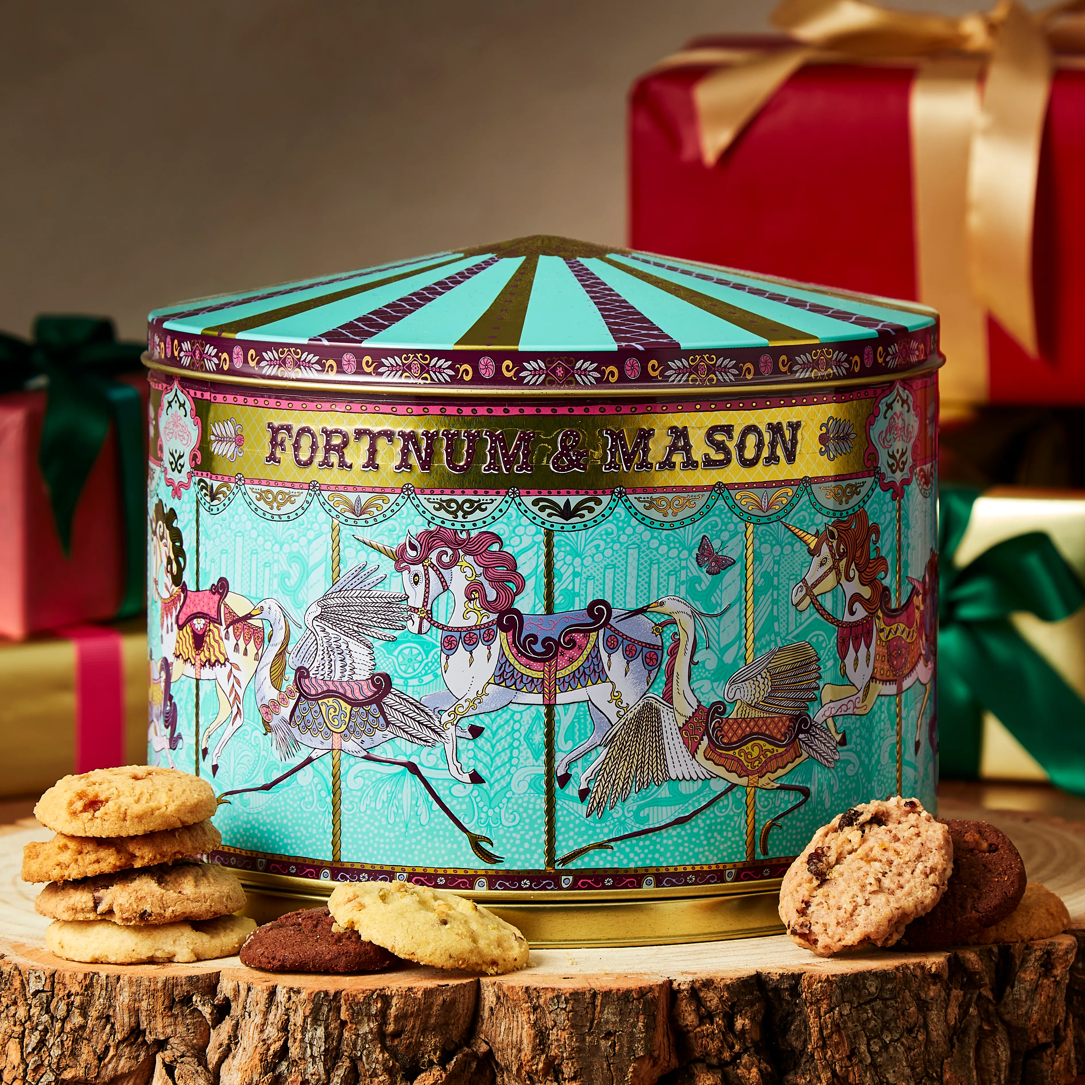 Merry Go Round Musical Biscuit Tin, 500g 3 Merry Go Round Musical Biscuit Tin, 500g
