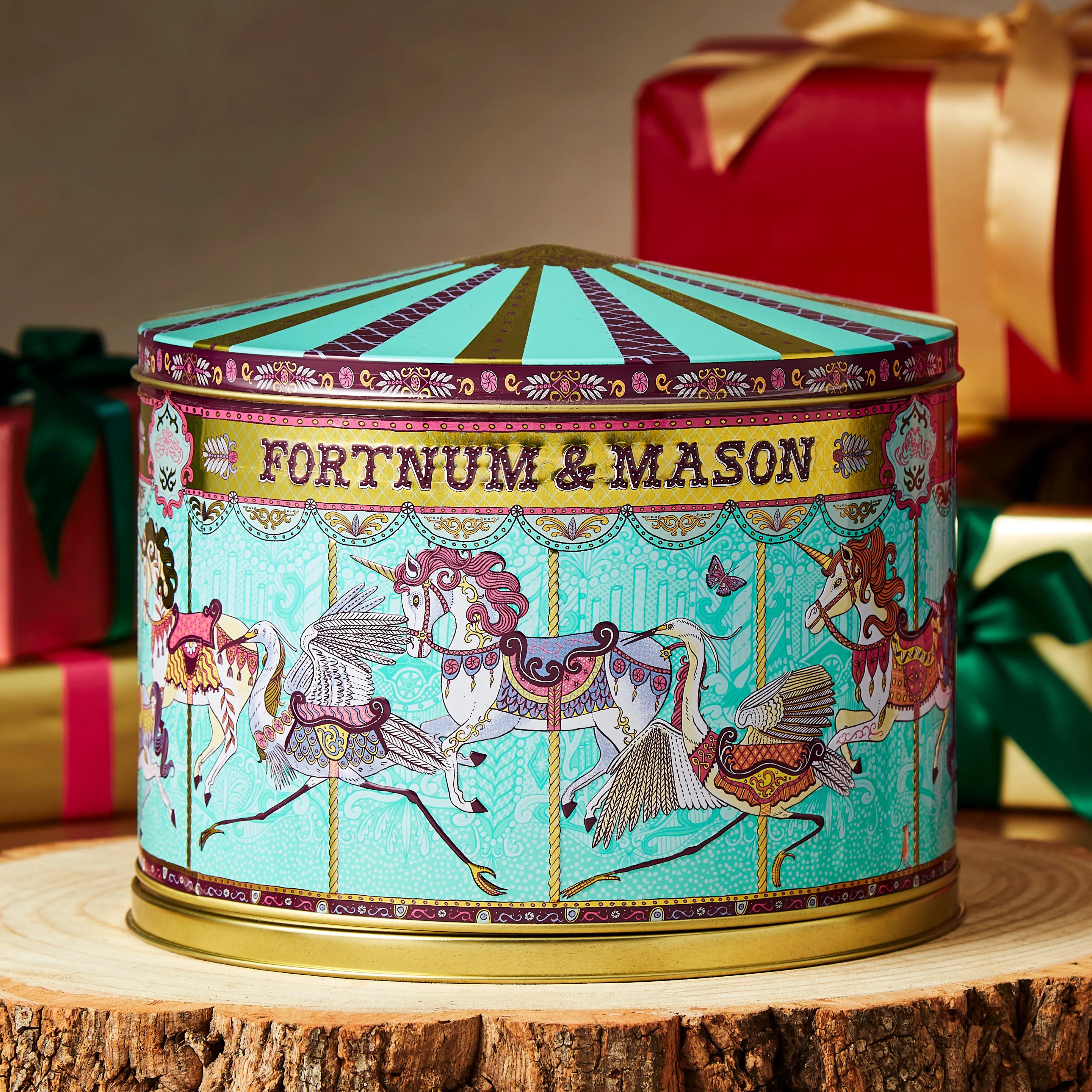 Merry Go Round Musical Biscuit Tin, 500g 4 Merry Go Round Musical Biscuit Tin, 500g