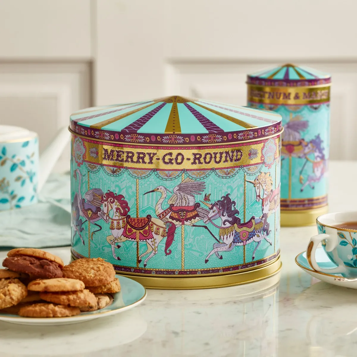 Merry Go Round Musical Biscuit Tin, 500g 5 Merry Go Round Musical Biscuit Tin, 500g