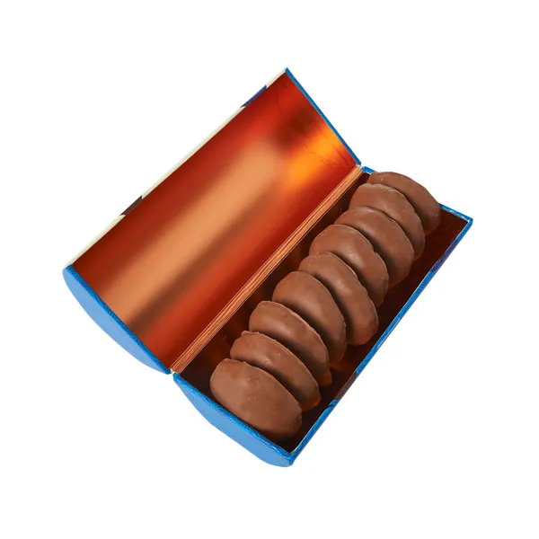 Milk Chocolate Coated Salted Caramel Biscuits, 200g 5 Milk Chocolate Coated Salted Caramel Biscuits, 200g