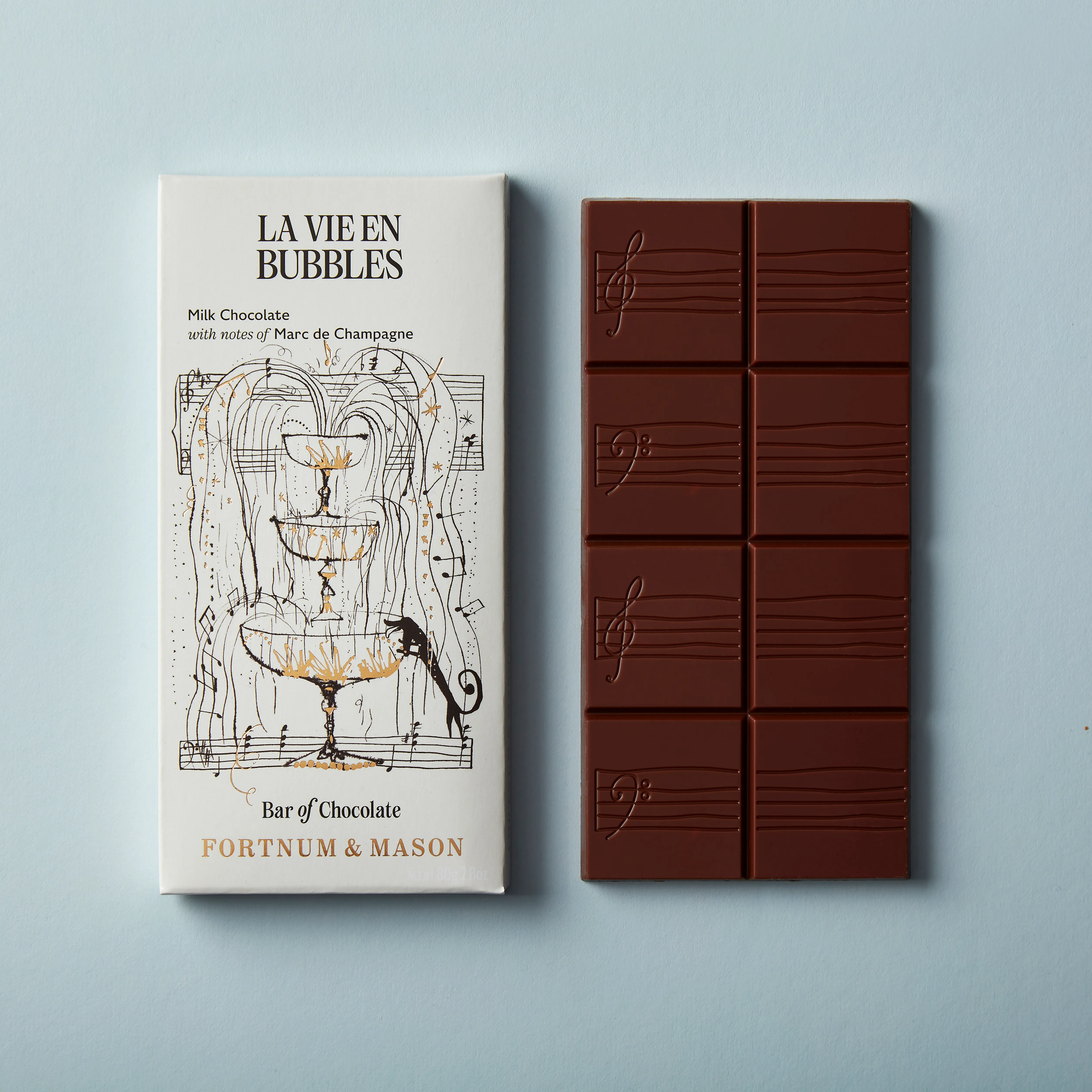 Milk Chocolate Marc de Champagne Filled Bar, 80g