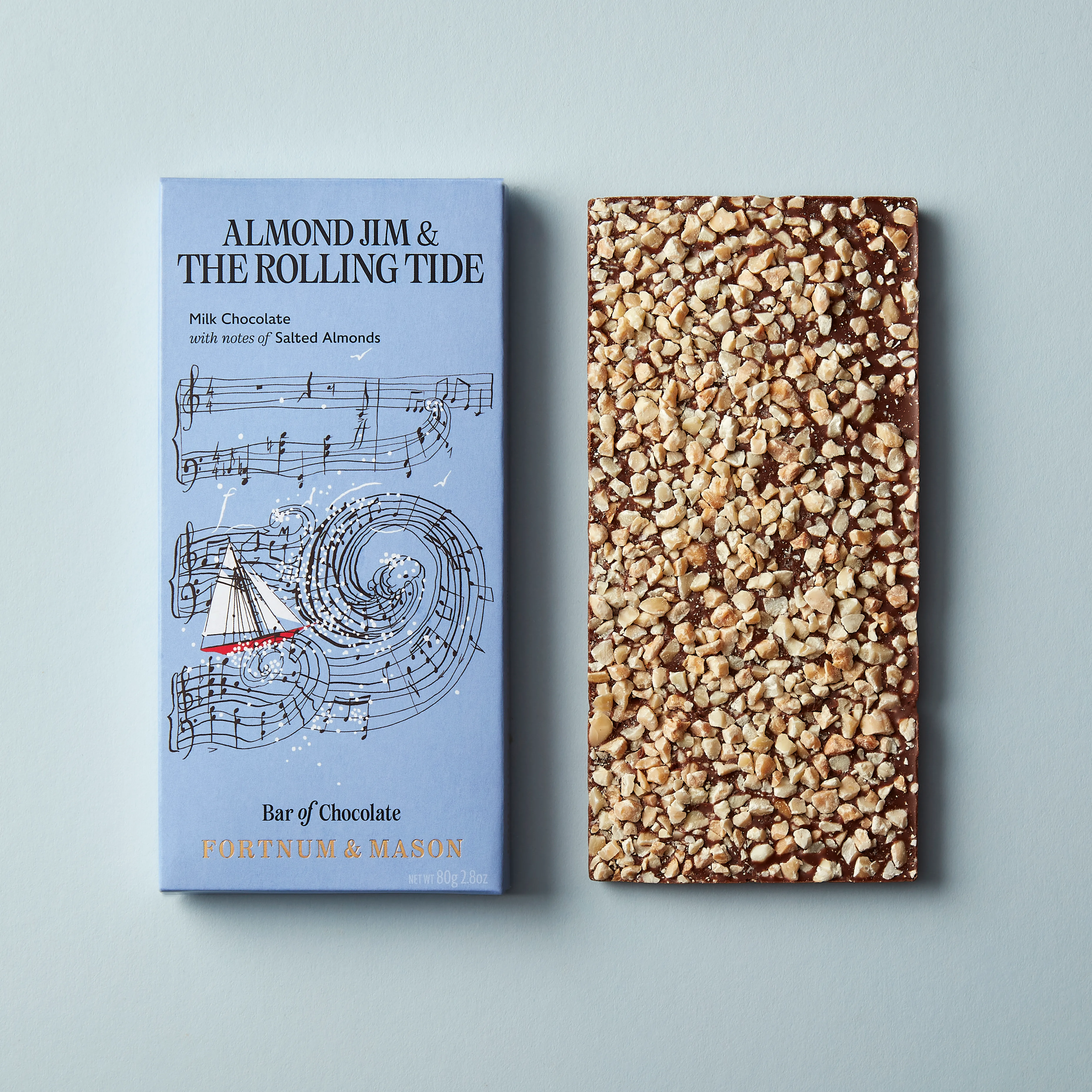 Milk Chocolate Salted Almond Bar, 80g