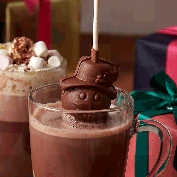 Milk Hot Chocolate Snowman Stirrer, 50g