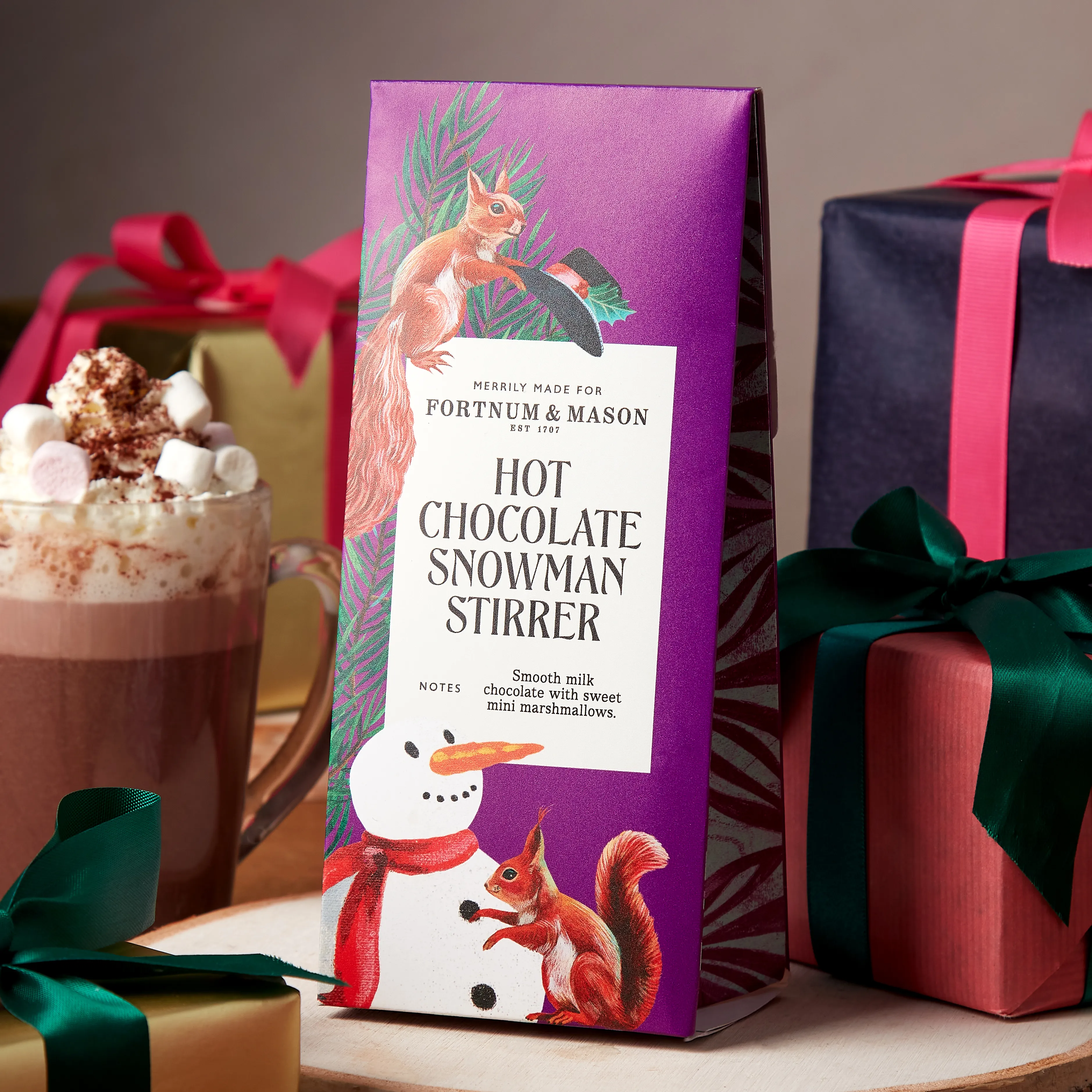 Milk Hot Chocolate Snowman Stirrer, 50g 3 Milk Hot Chocolate Snowman Stirrer, 50g