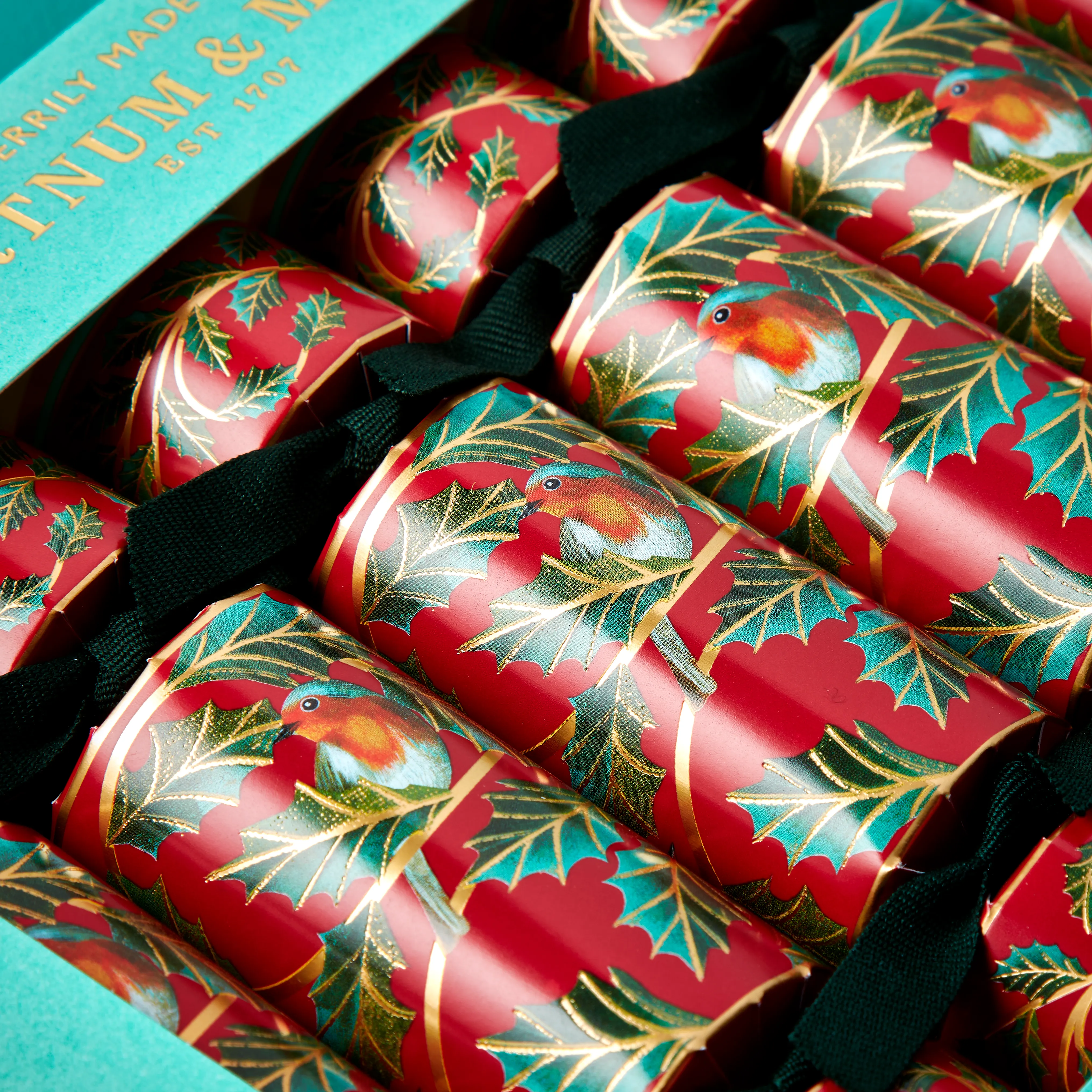 Mini Christmas Holly Crackers 5 Mini Christmas Holly Crackers