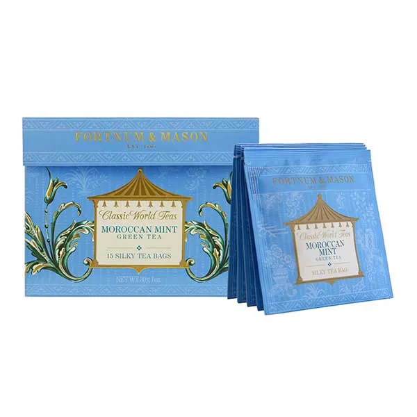 Moroccan Mint Tea, 15 Whole Leaf Silky Tea Bags, 37.5g
