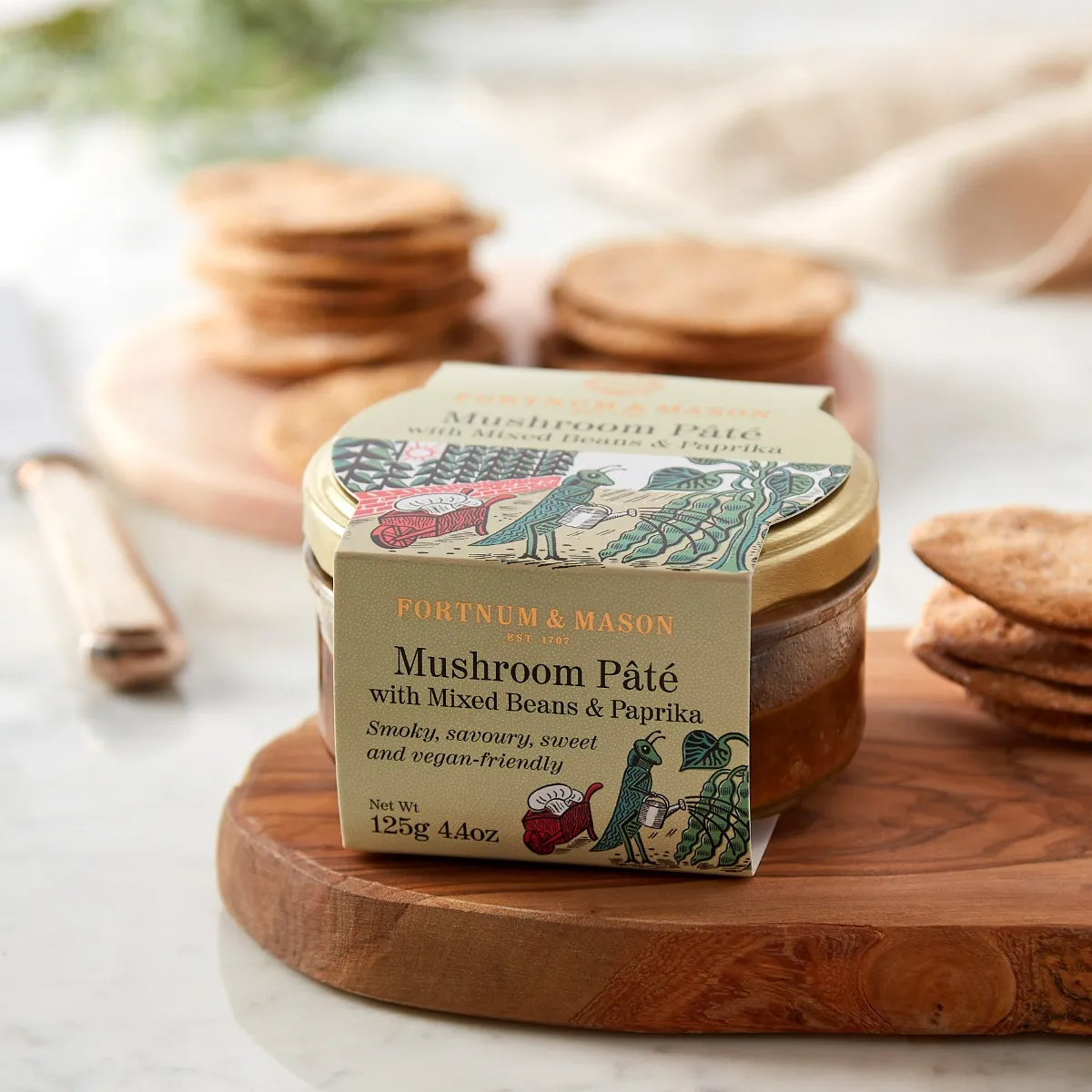 Mushroom Pâté with Mixed Beans & Paprika, 125g