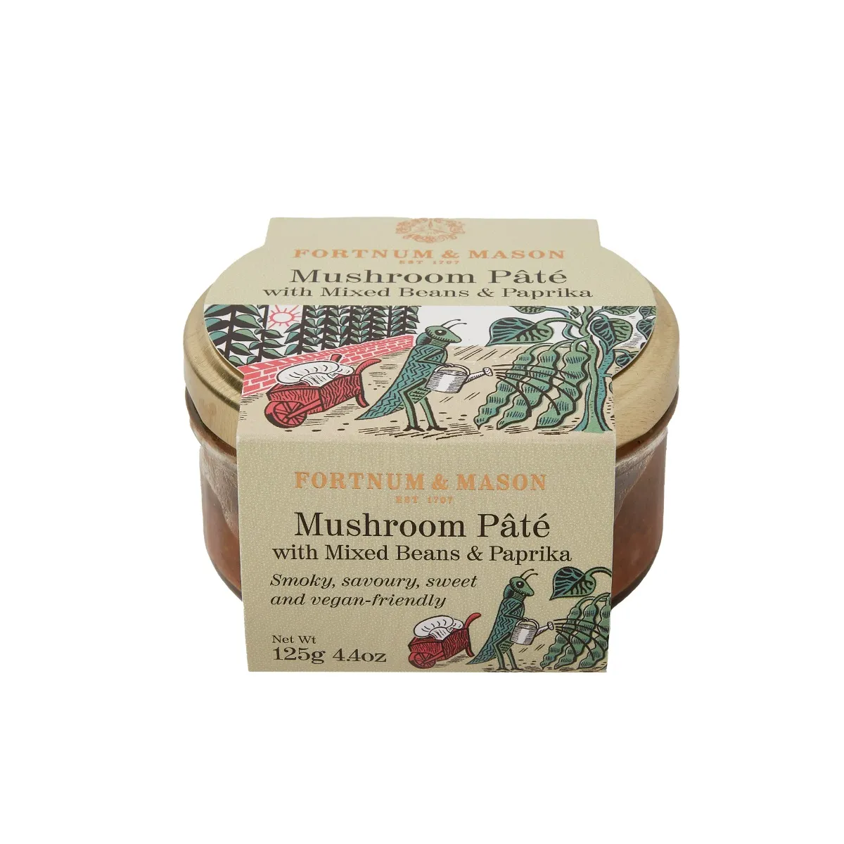 Mushroom Pâté with Mixed Beans & Paprika, 125g