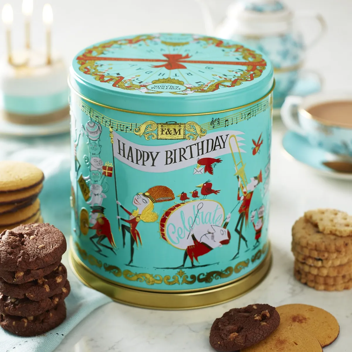Musical Birthday Biscuit Tin, 475g