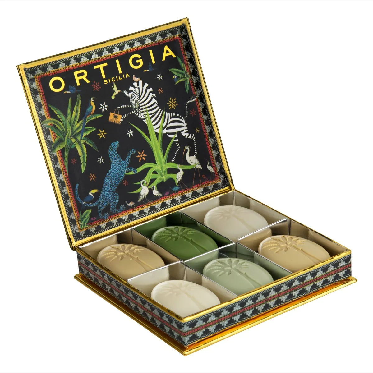 Ortigia Sicilia Jungle Olive Oil Soap Set, 6 x 25g