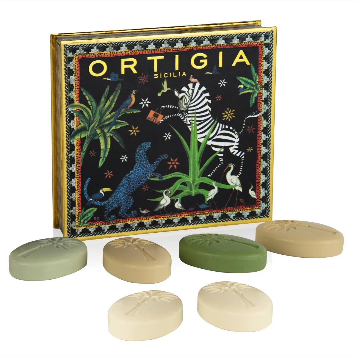 Ortigia Sicilia Jungle Olive Oil Soap Set, 6 x 25g