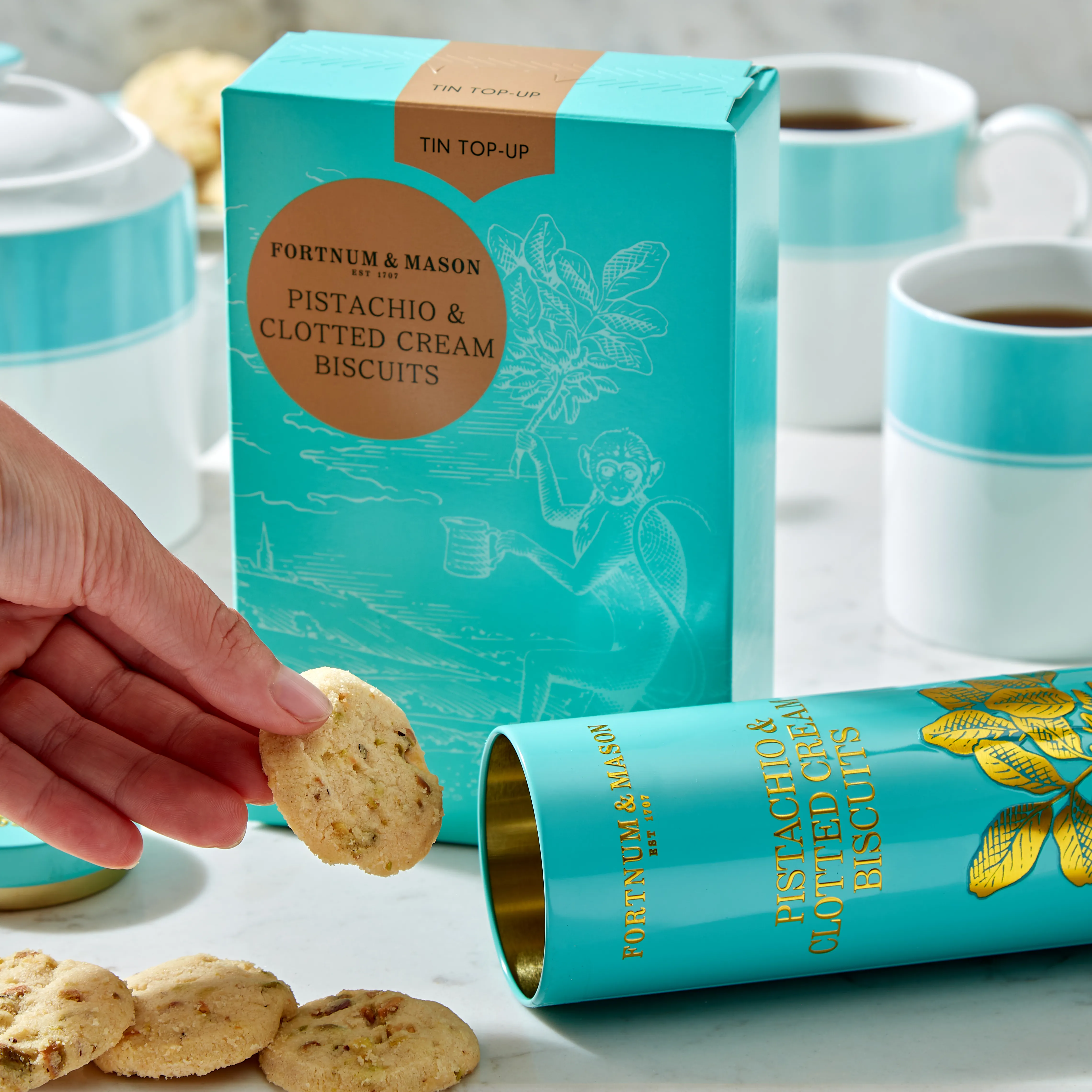 Pistachio & Clotted Cream Biscuit Tin Top-Up, 250g