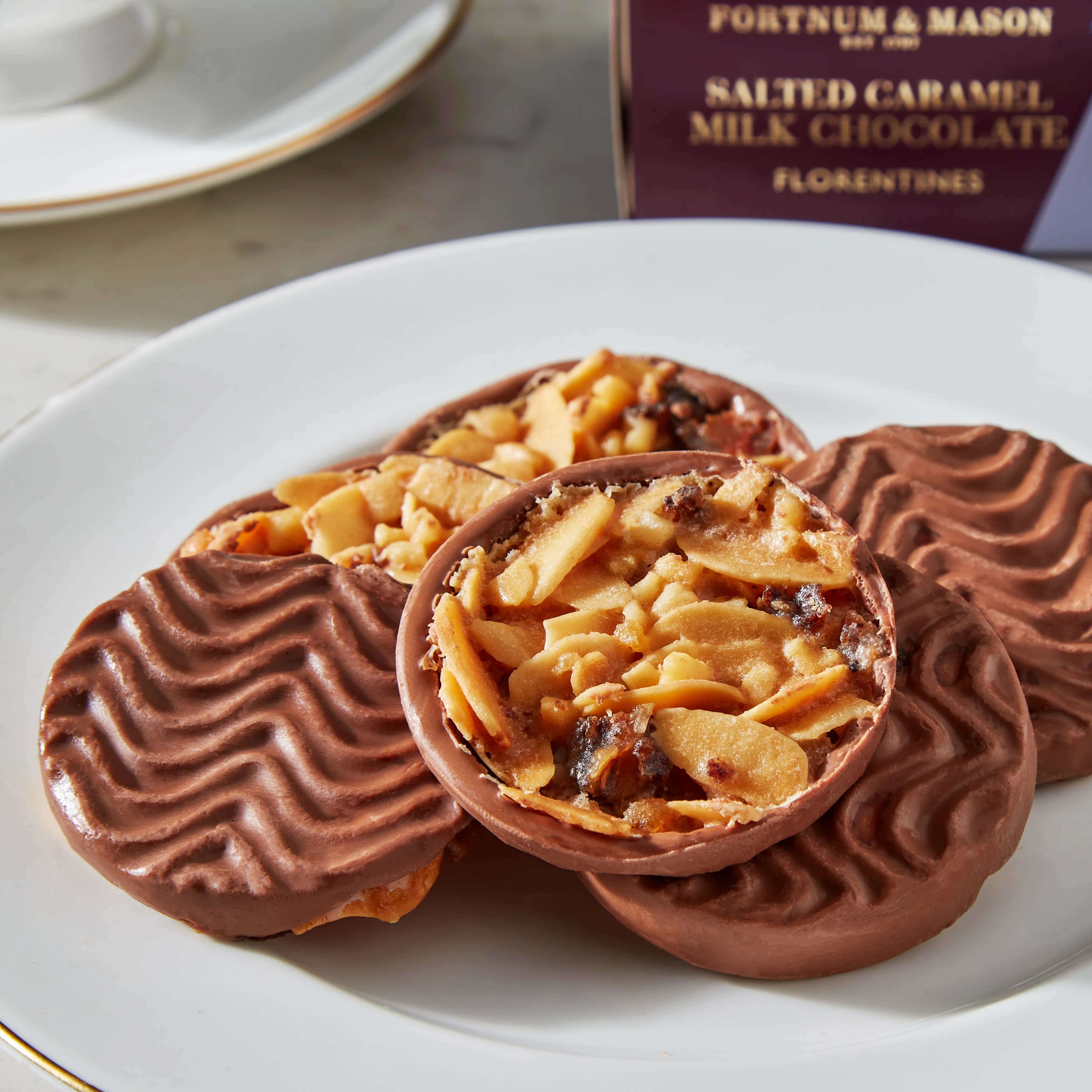 Salted Caramel Milk Chocolate Florentines, 150g 5 Salted Caramel Milk Chocolate Florentines, 150g